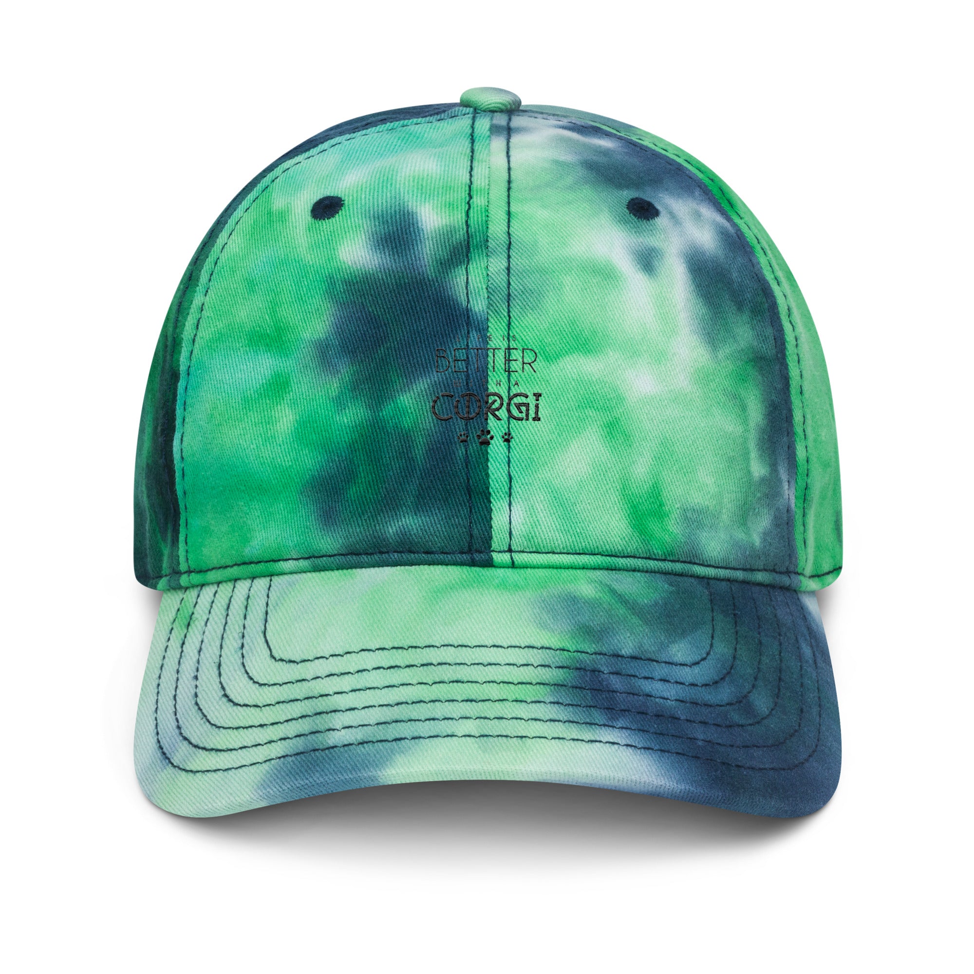 LIFE IS BETTER WITH A CORGI - Tie dye hat