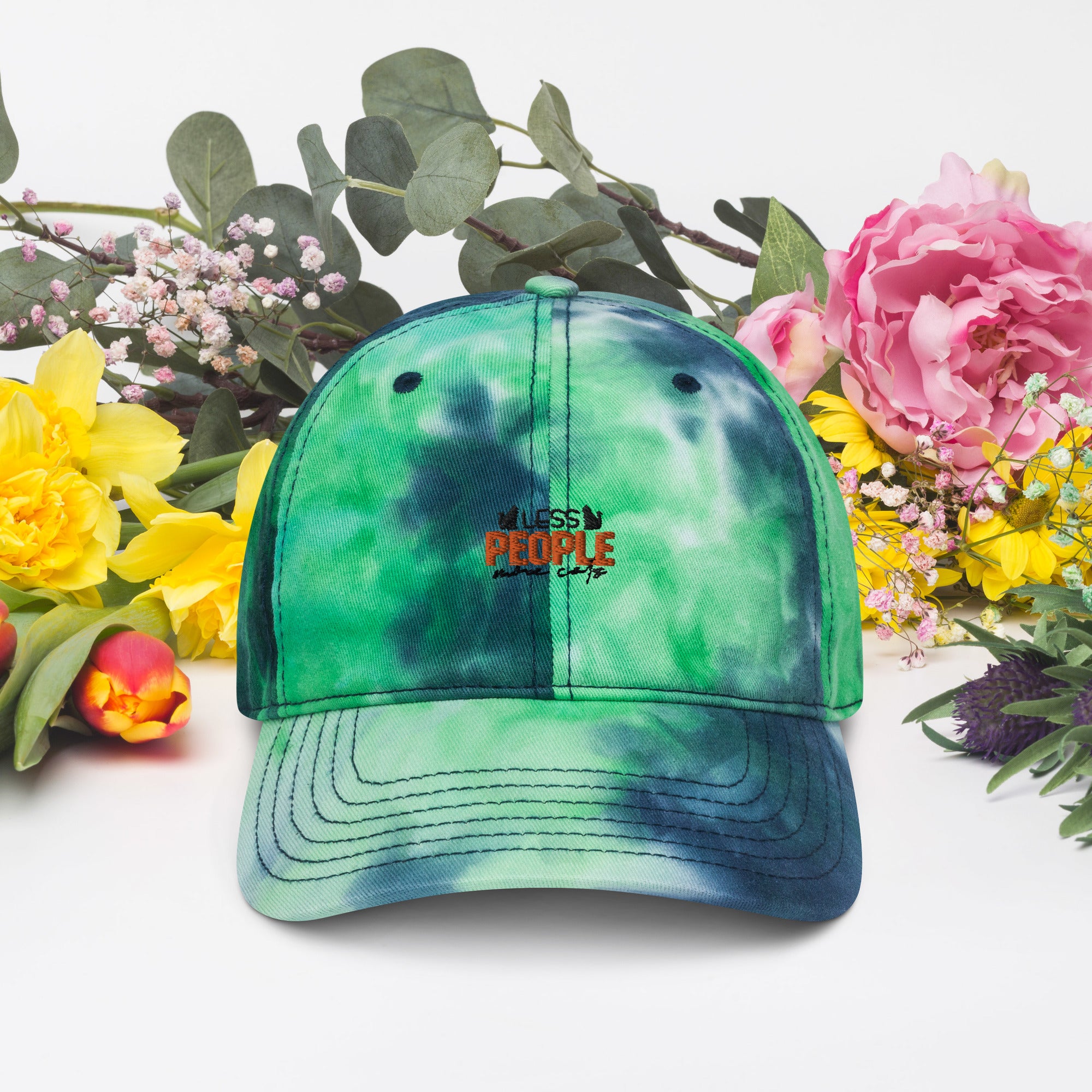 LESS PEOPLE MORE CATS - Tie dye hat