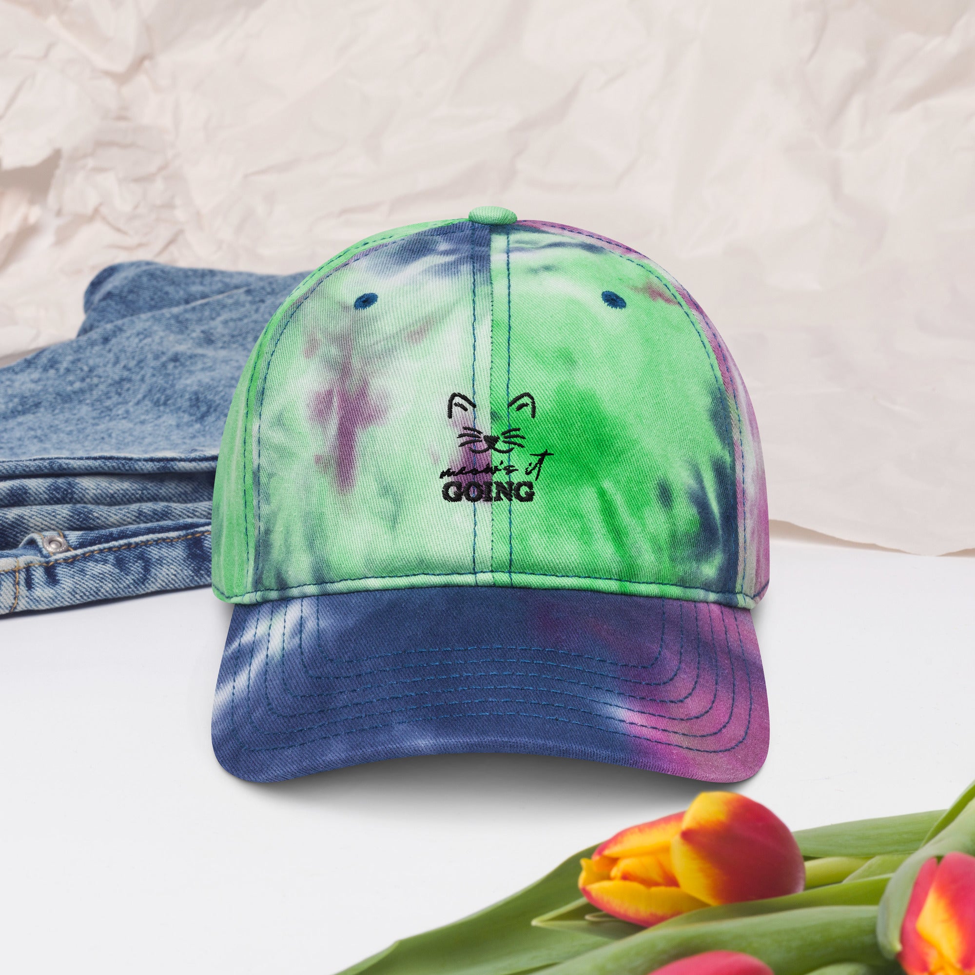 MEOW'S IT GOING - Tie dye hat