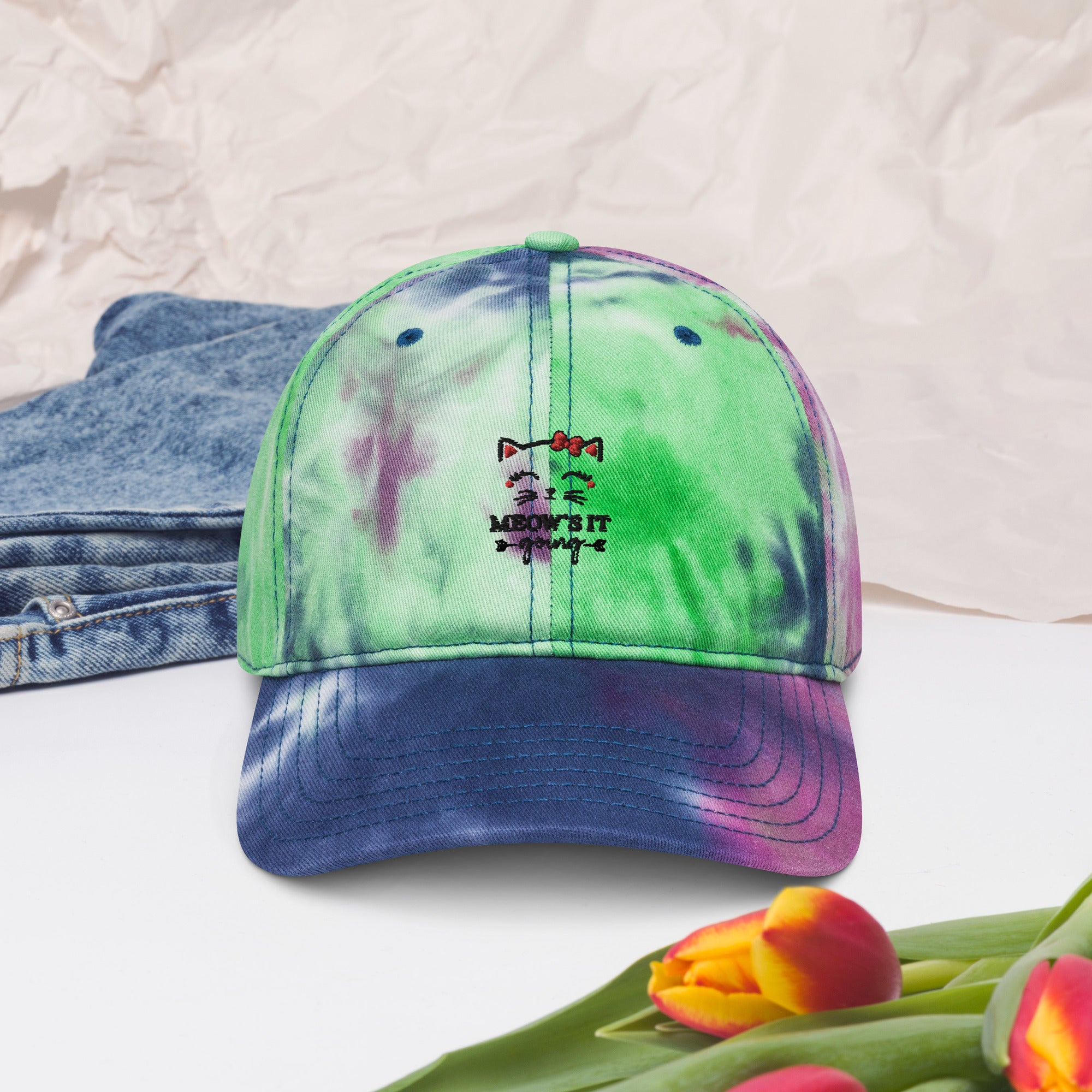 MEOW'S IT GOING - Tie dye hat