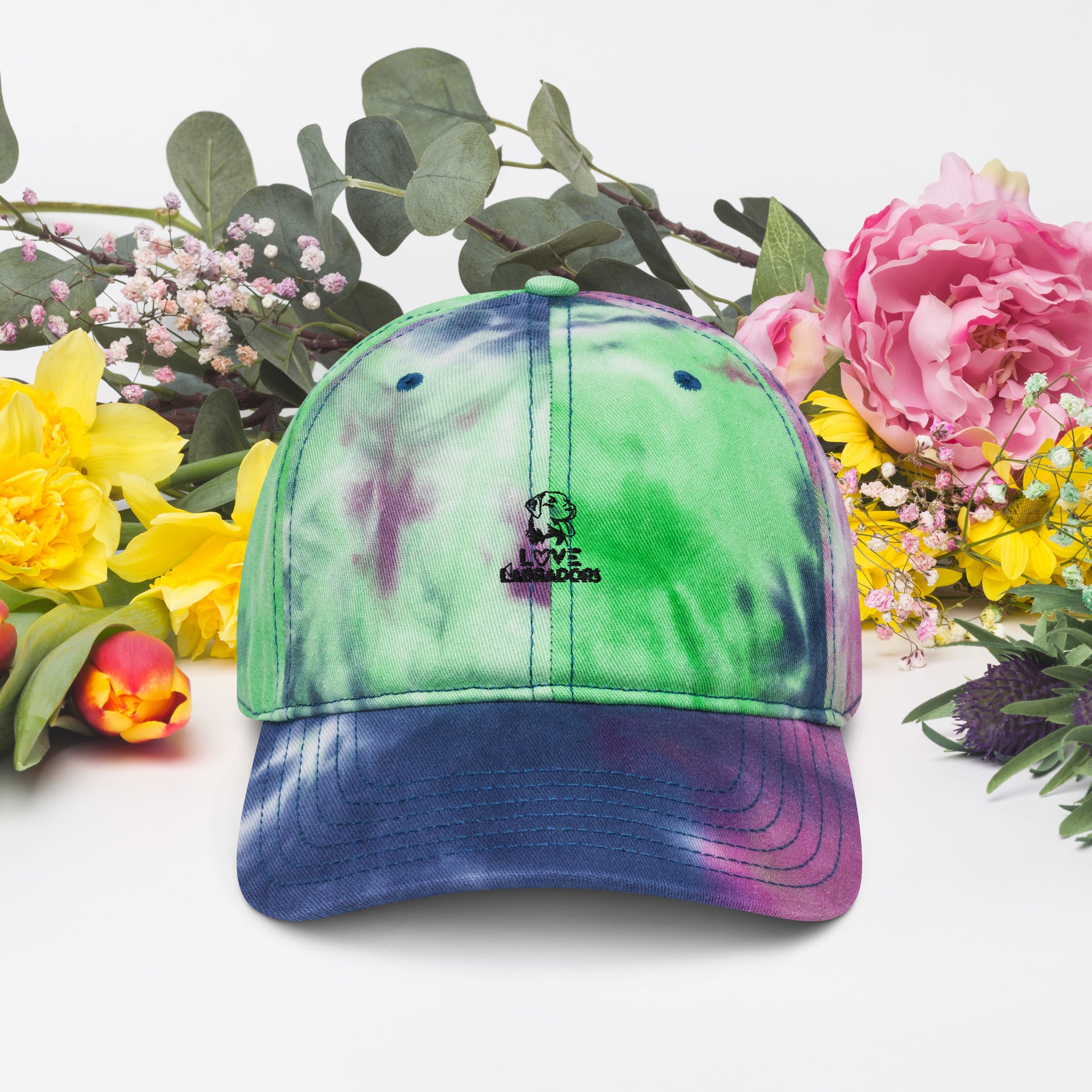 LOVE LABRADORS - Tie dye hat