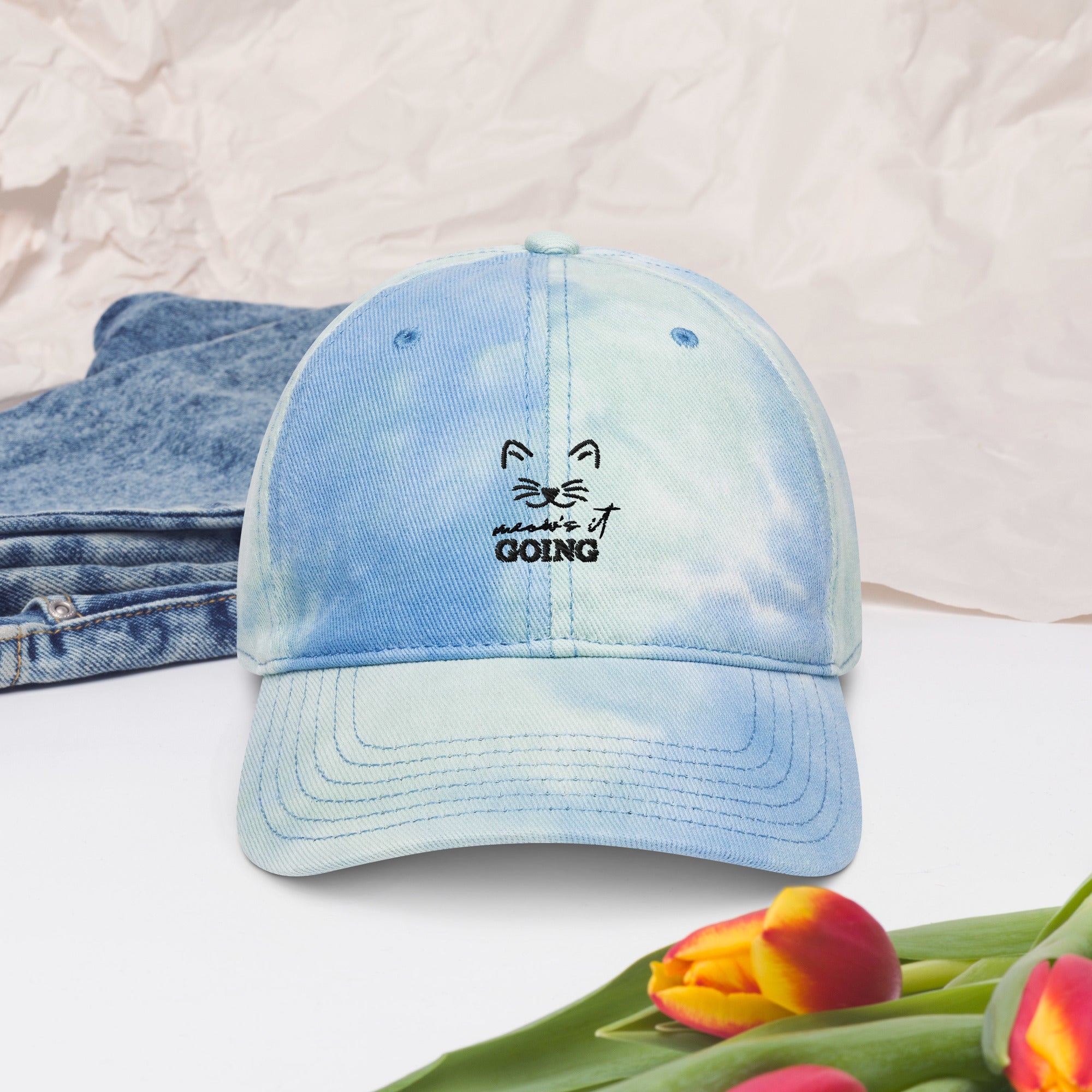 MEOW'S IT GOING - Tie dye hat