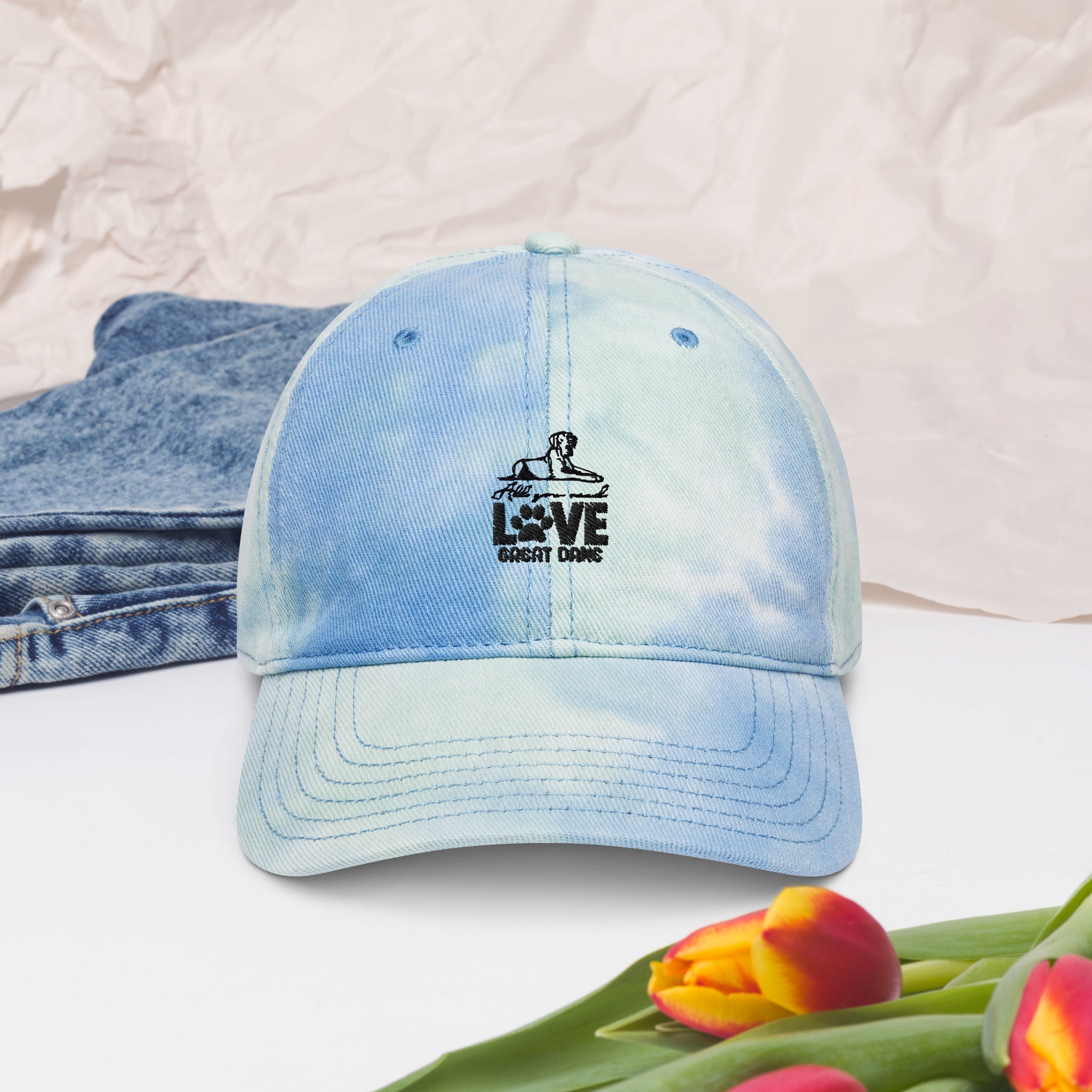 ALL YOU NEED LOVE GREAT DANE - Tie dye hat