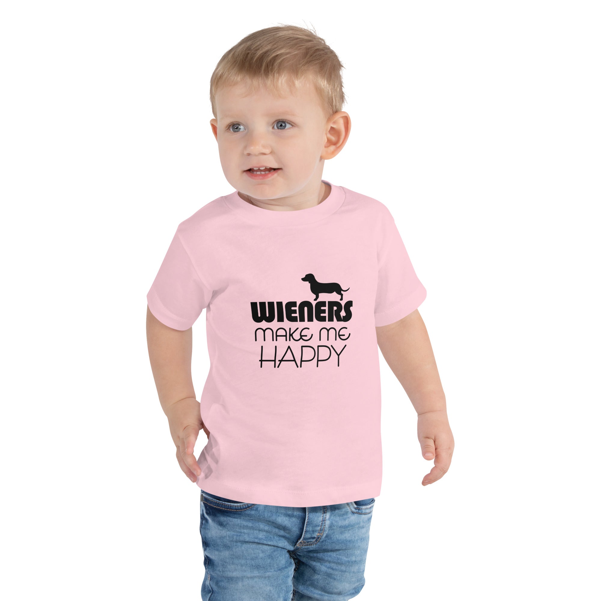 WIENERS MAKE ME HAPPY - Toddler Short Sleeve Tee