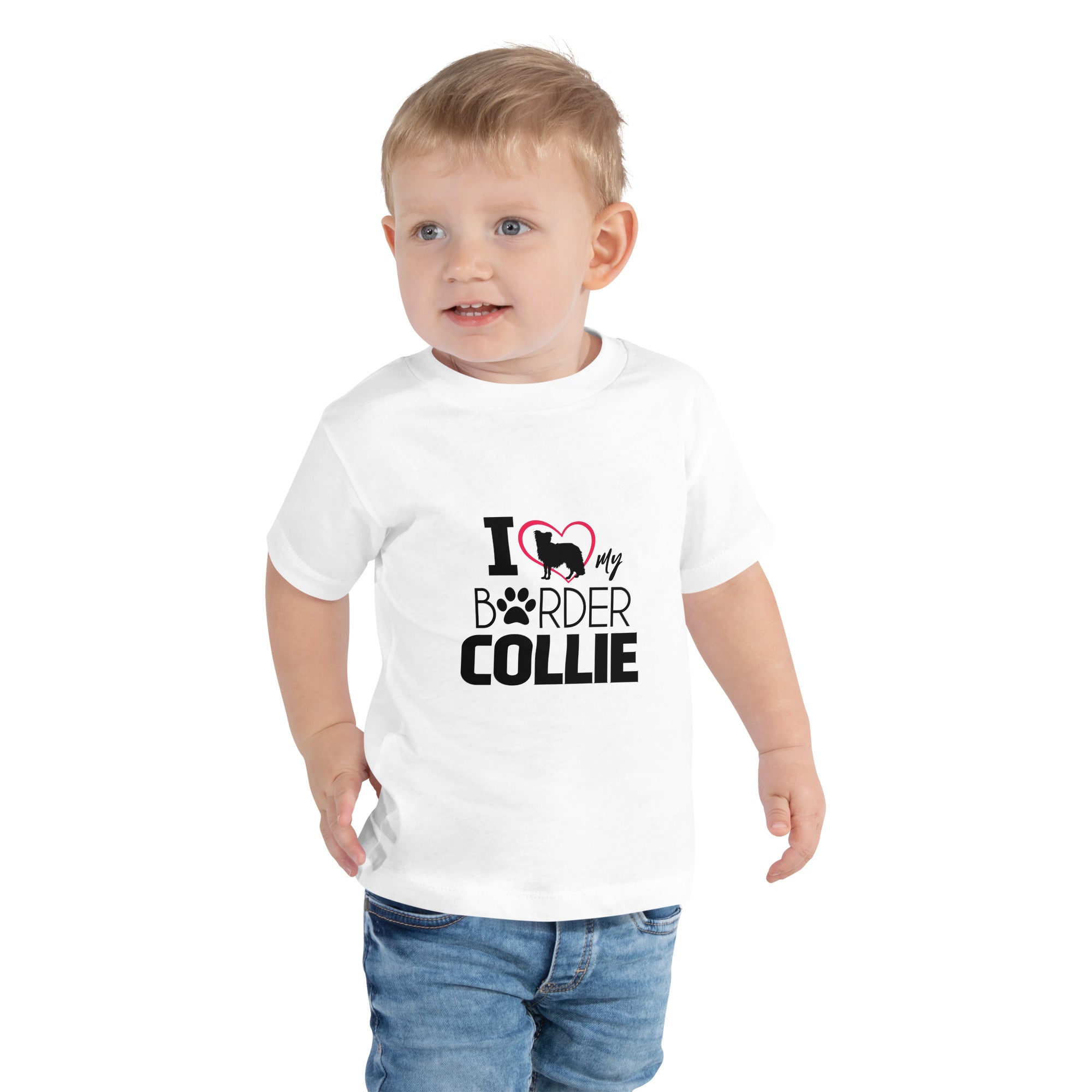 I LOVE MY BORDER COLLIE - Toddler Short Sleeve Tee