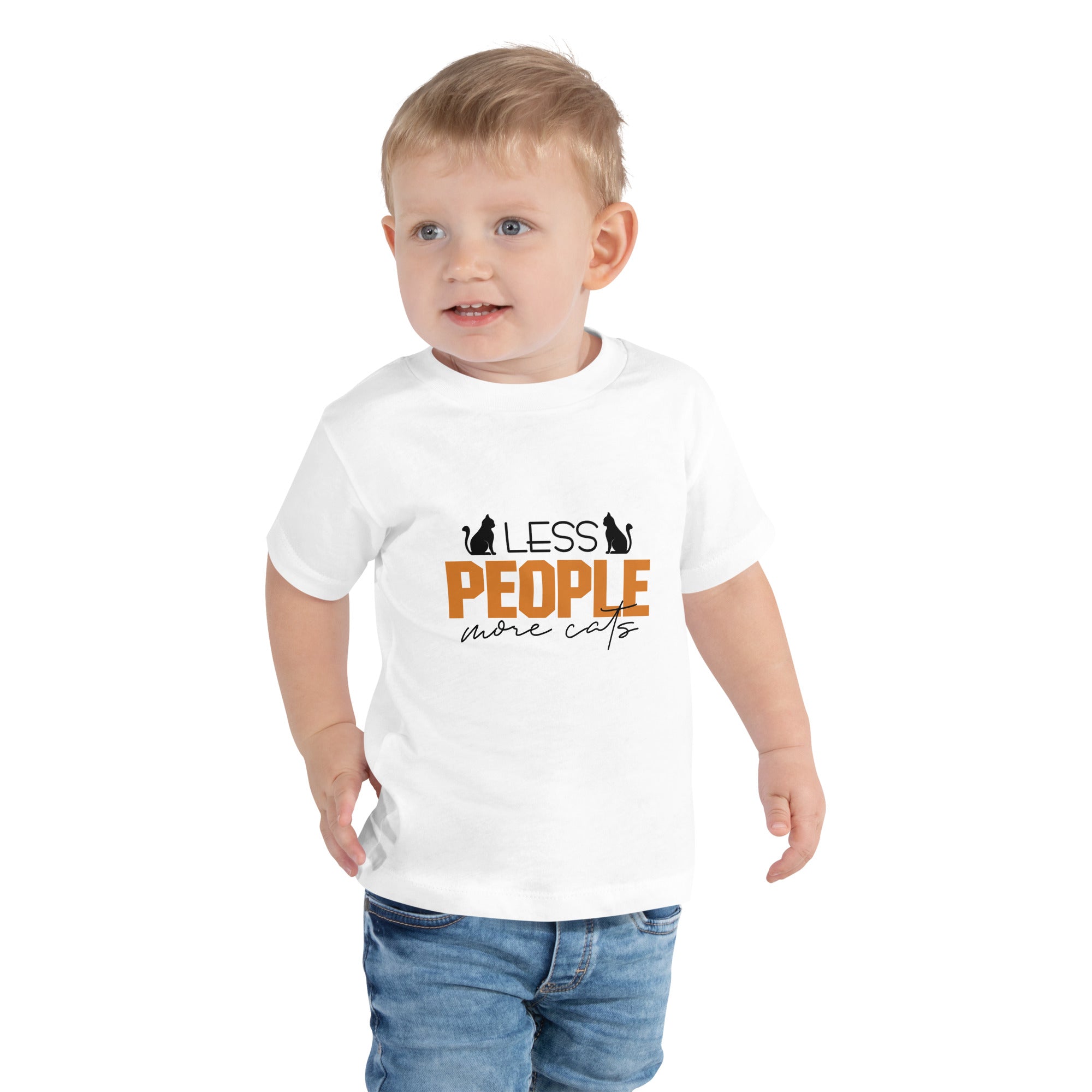 LESS PEOPLE MORE CATS - Toddler Short Sleeve Tee