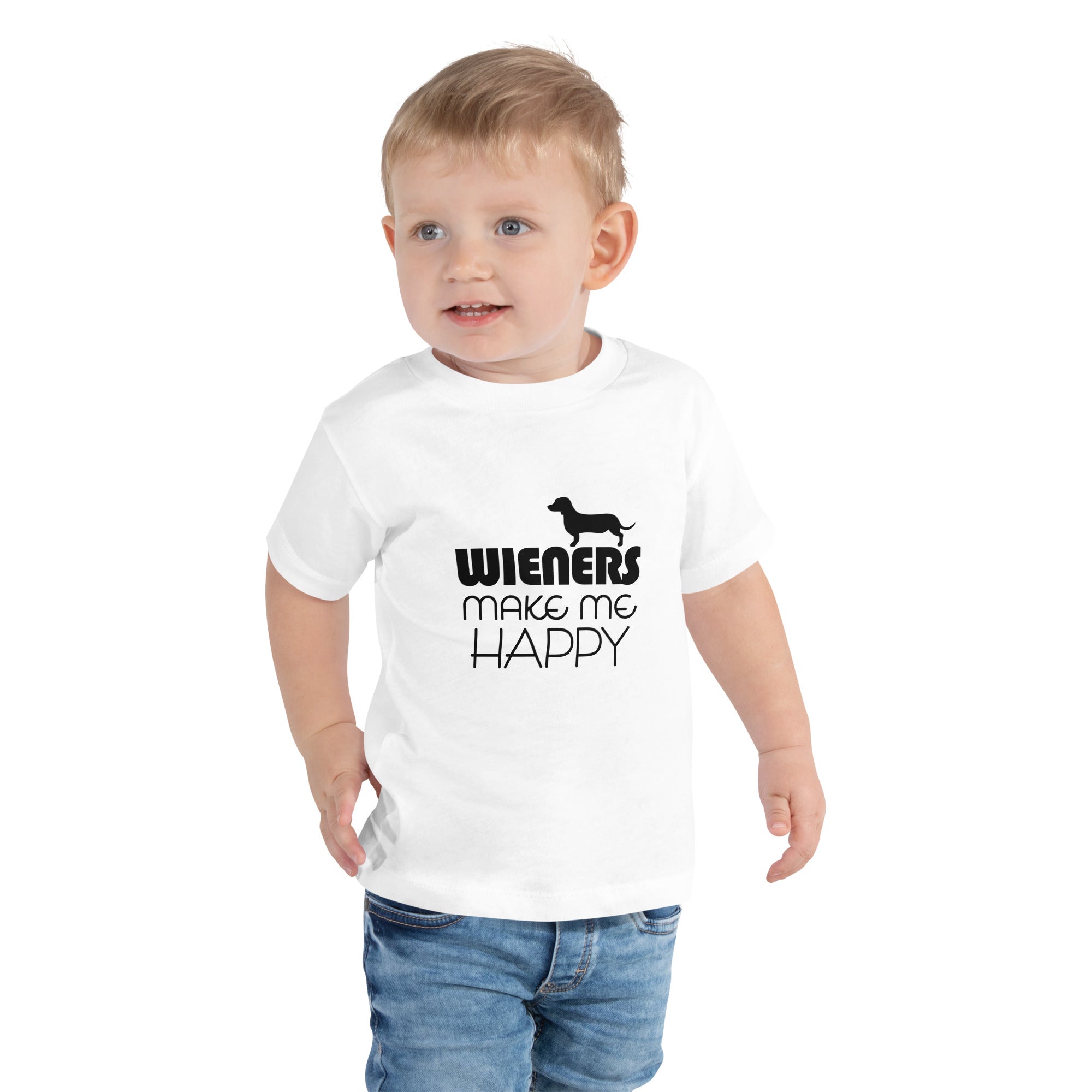 WIENERS MAKE ME HAPPY - Toddler Short Sleeve Tee