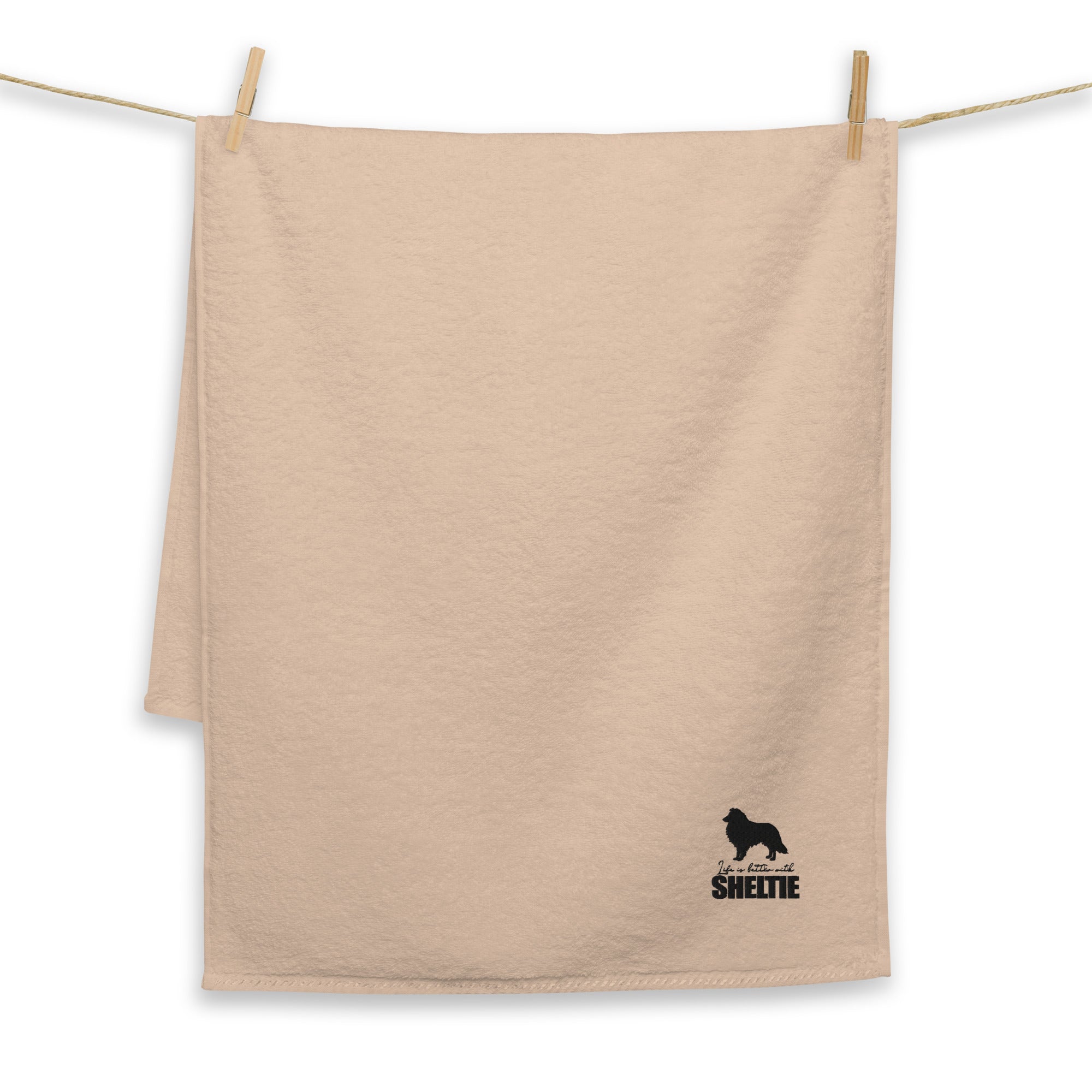 LIFE IS BETTER WITH SHELTIE - Turkish cotton towel