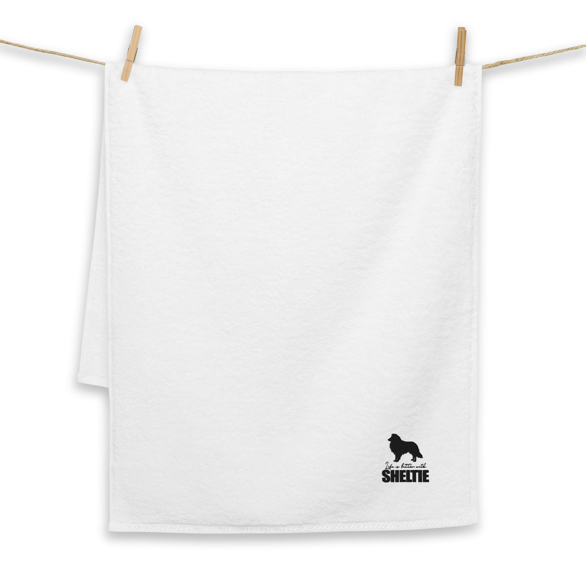 LIFE IS BETTER WITH SHELTIE - Turkish cotton towel