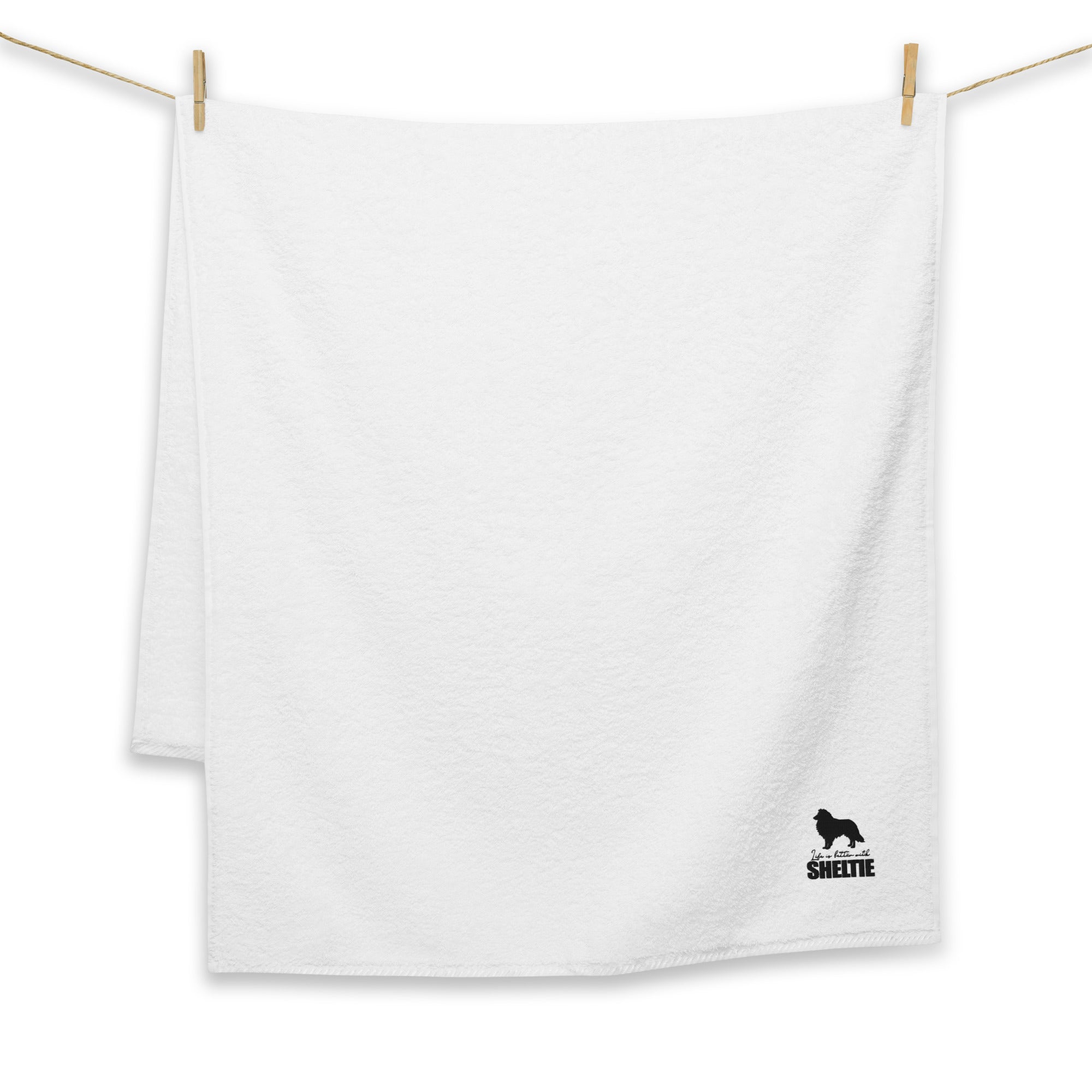 LIFE IS BETTER WITH SHELTIE - Turkish cotton towel