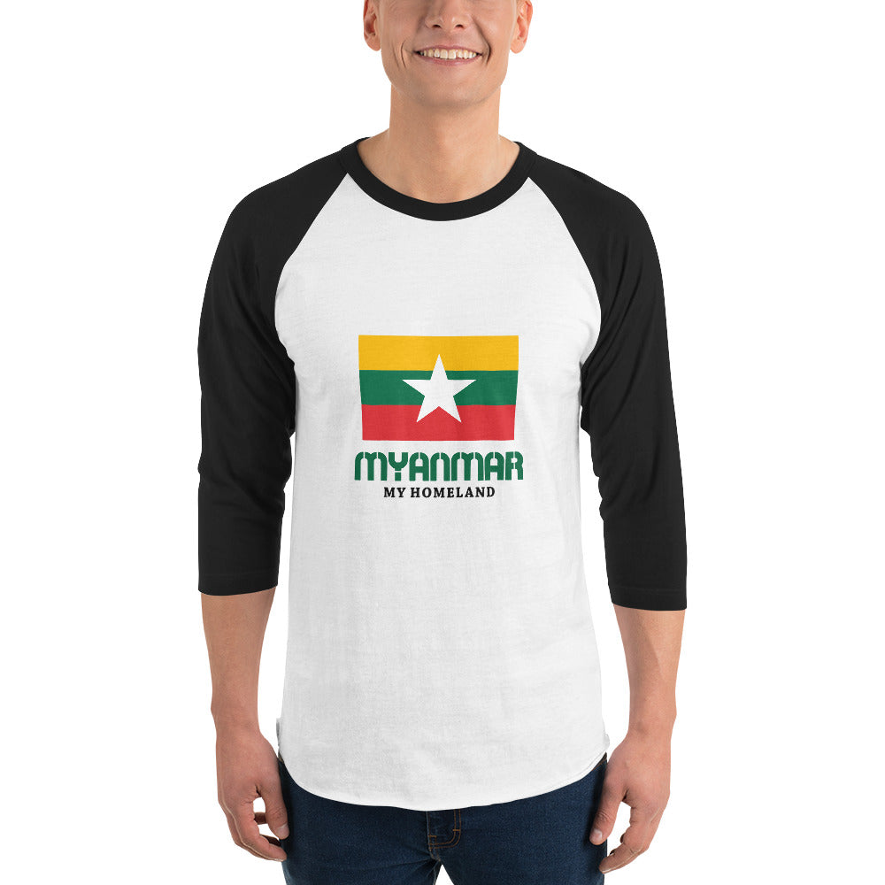 MYANMAR - 3/4 sleeve raglan shirt