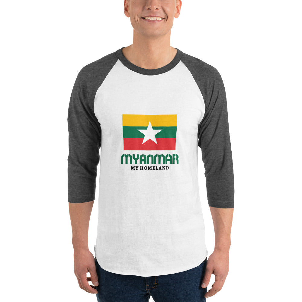 MYANMAR - 3/4 sleeve raglan shirt