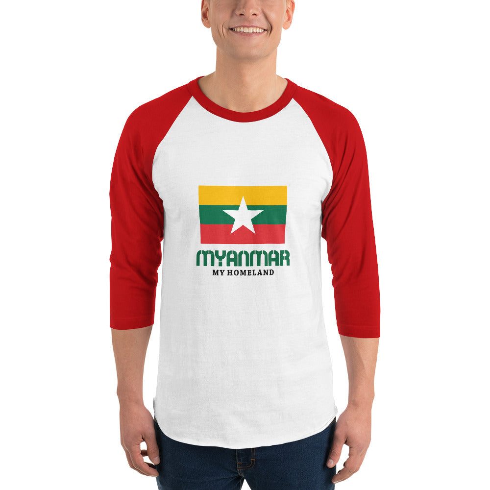 MYANMAR - 3/4 sleeve raglan shirt