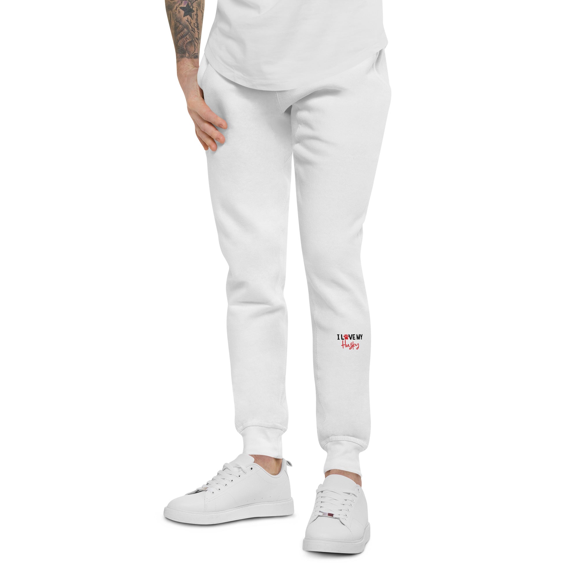 I LOVE MY HUSKY - Unisex fleece sweatpants