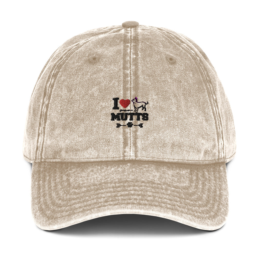 I LOVE OUR MUTTS - Vintage Cotton Twill Cap