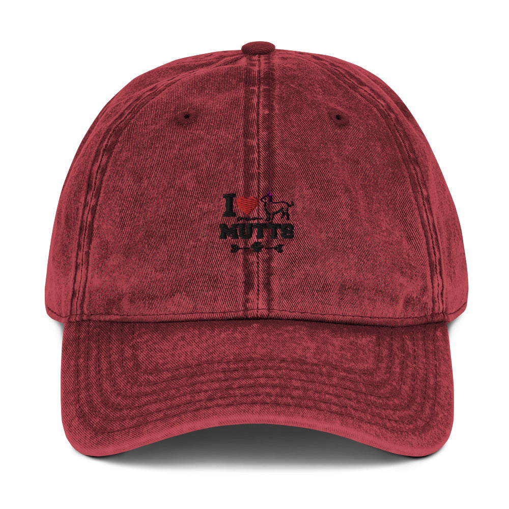 I LOVE OUR MUTTS - Vintage Cotton Twill Cap