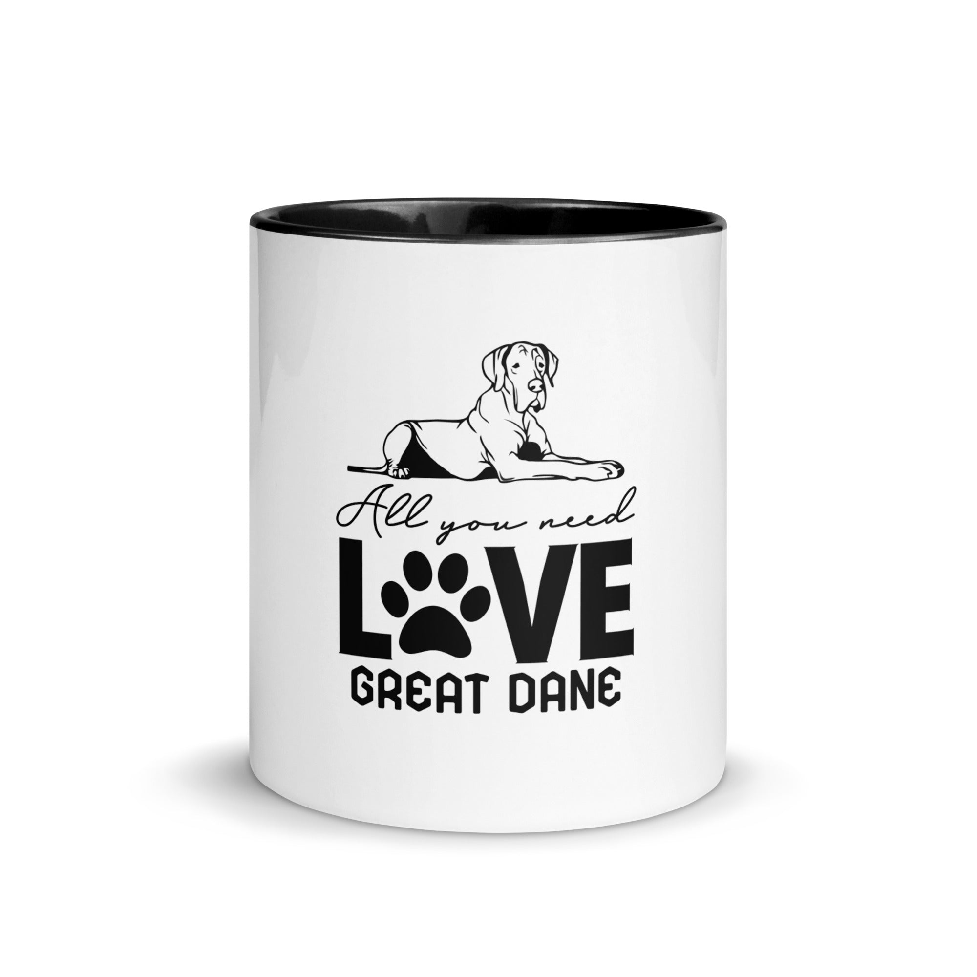 ALL YOU NEED LOVE GREAT DANE - Mug with Color Inside