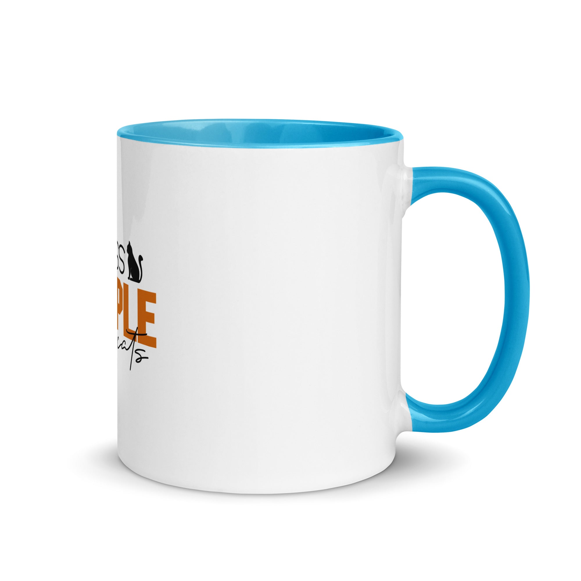 LESS PEOPLE MORE CATS - Mug with Color Inside