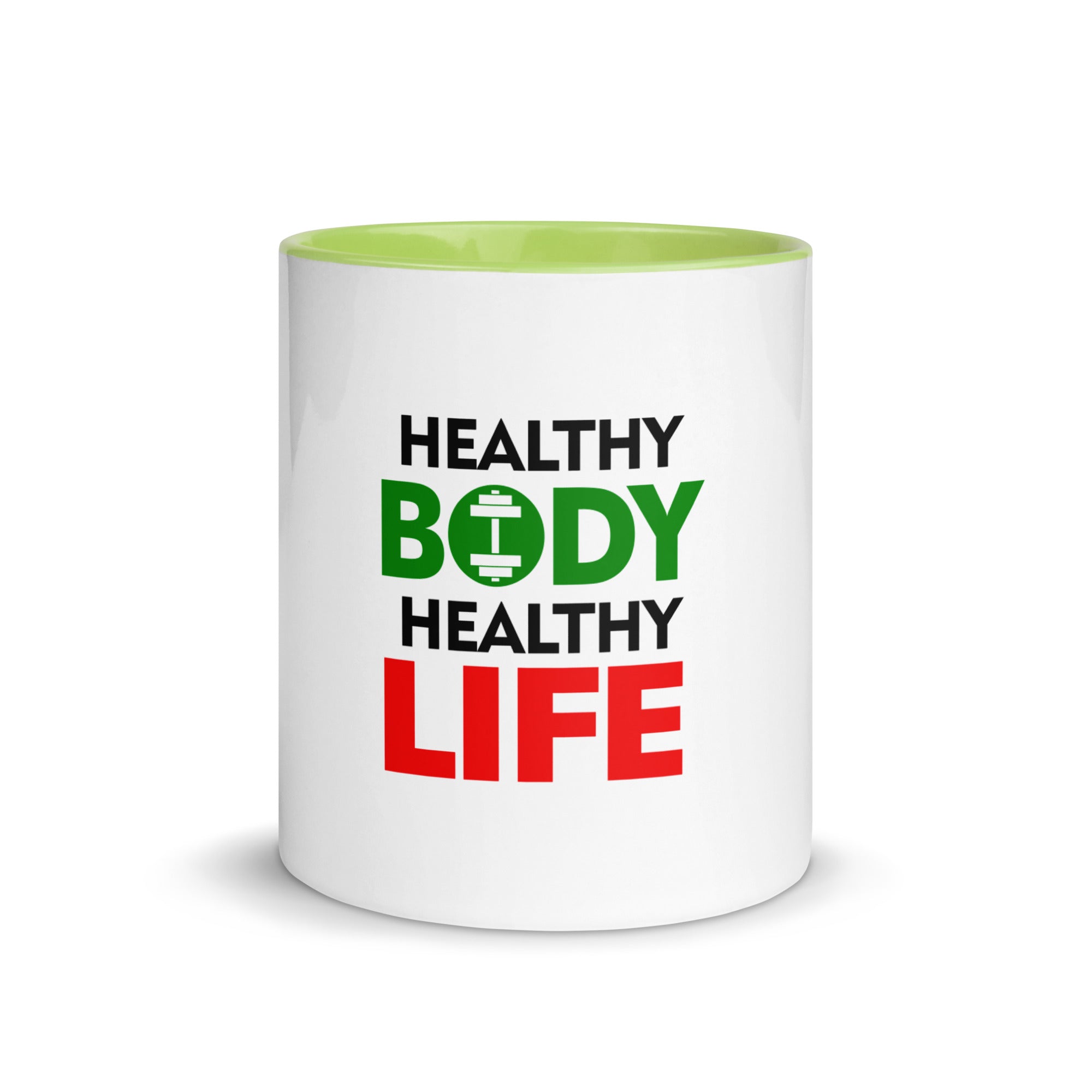 HEALTHY BODY HEALTHY LIFE - Mug with Color Inside