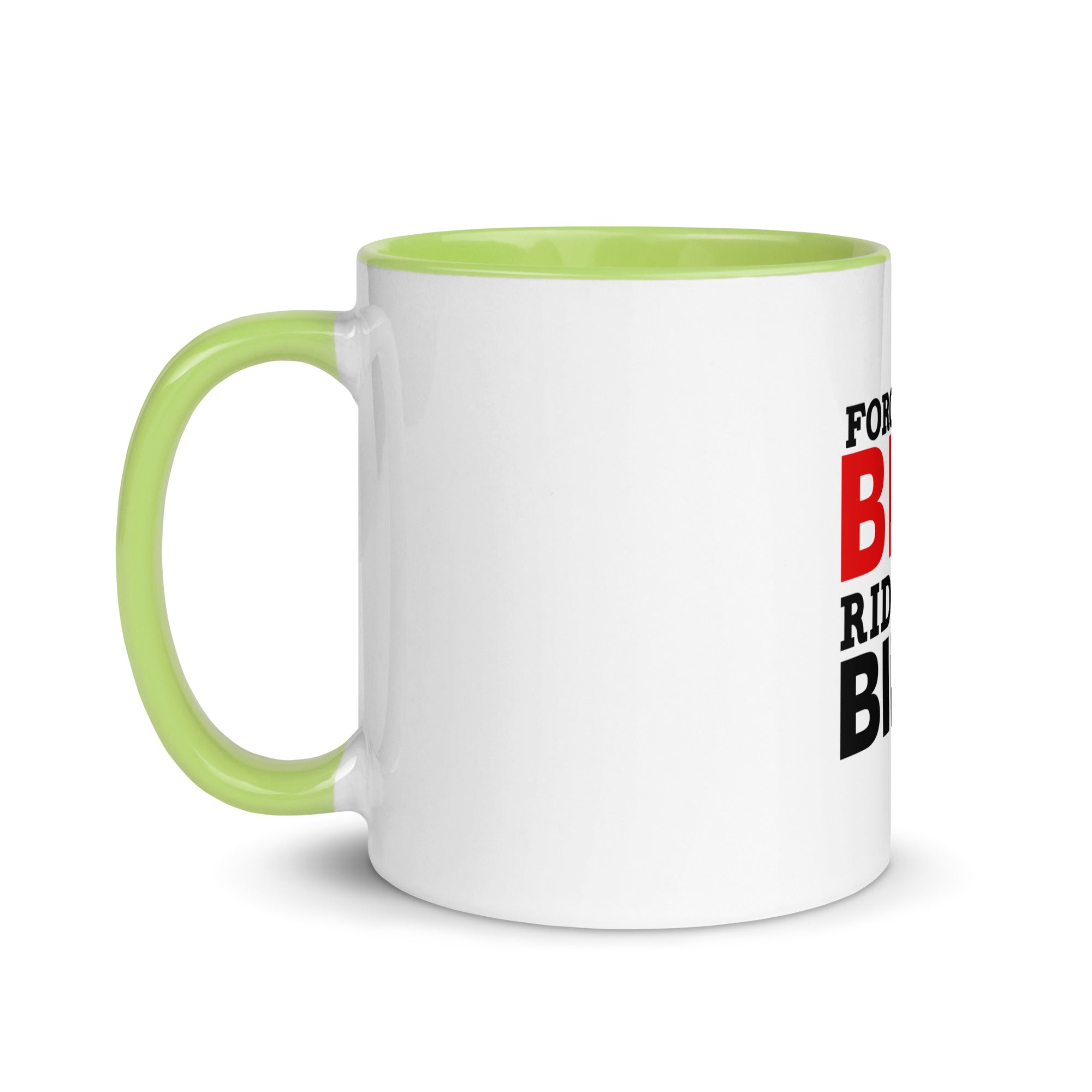 FORGET THE BIKE RIDE THE BIKER - Mug with Color Inside