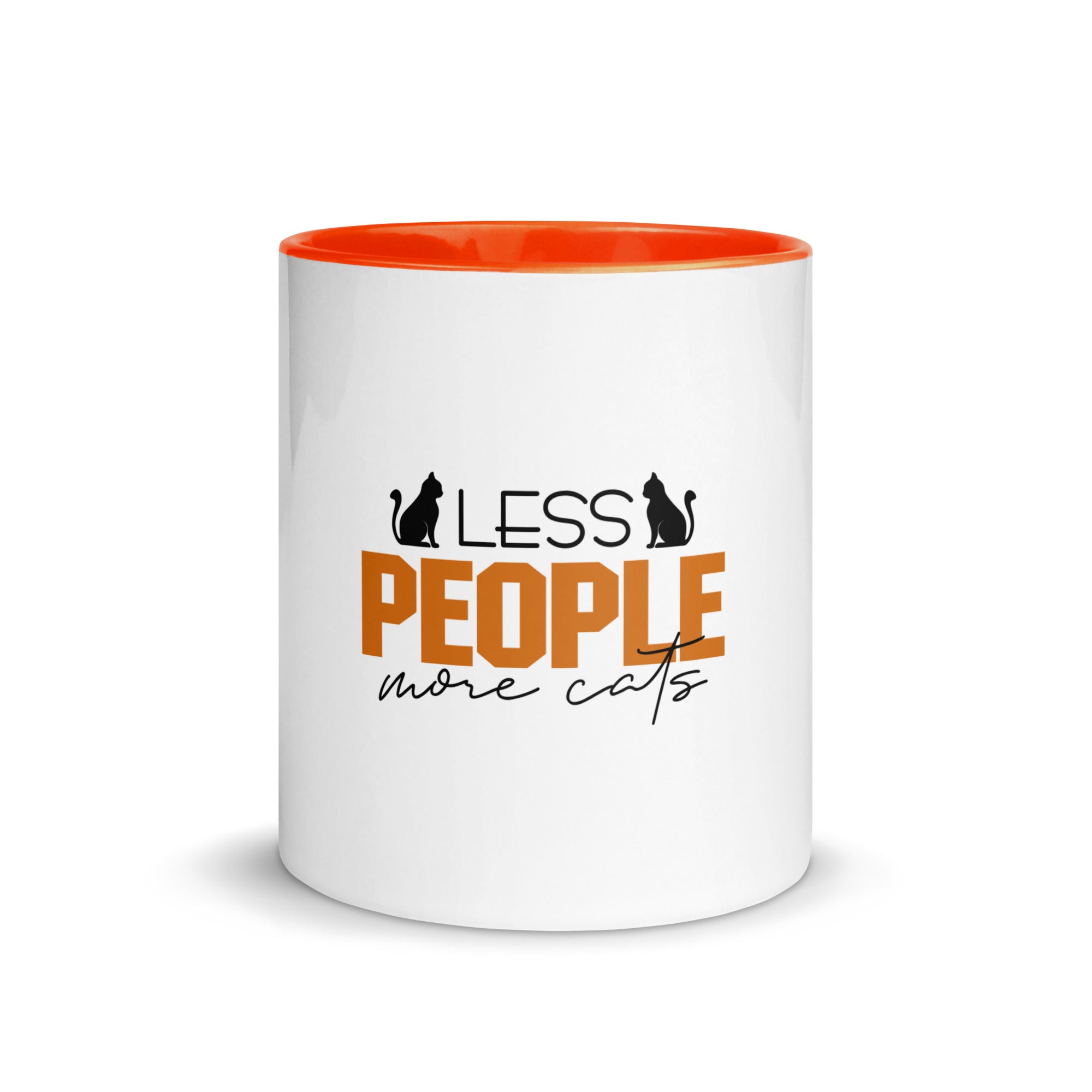 LESS PEOPLE MORE CATS - Mug with Color Inside