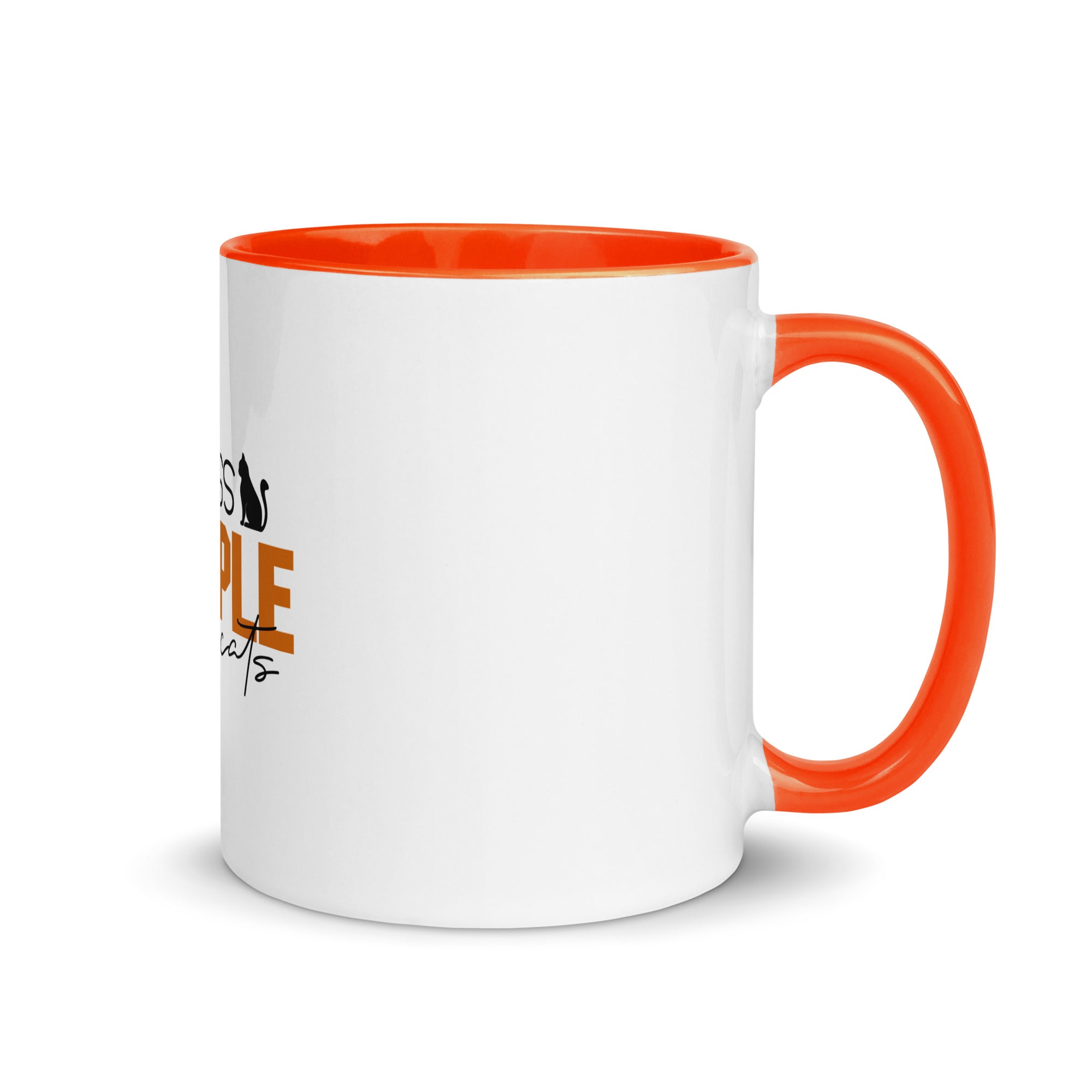 LESS PEOPLE MORE CATS - Mug with Color Inside