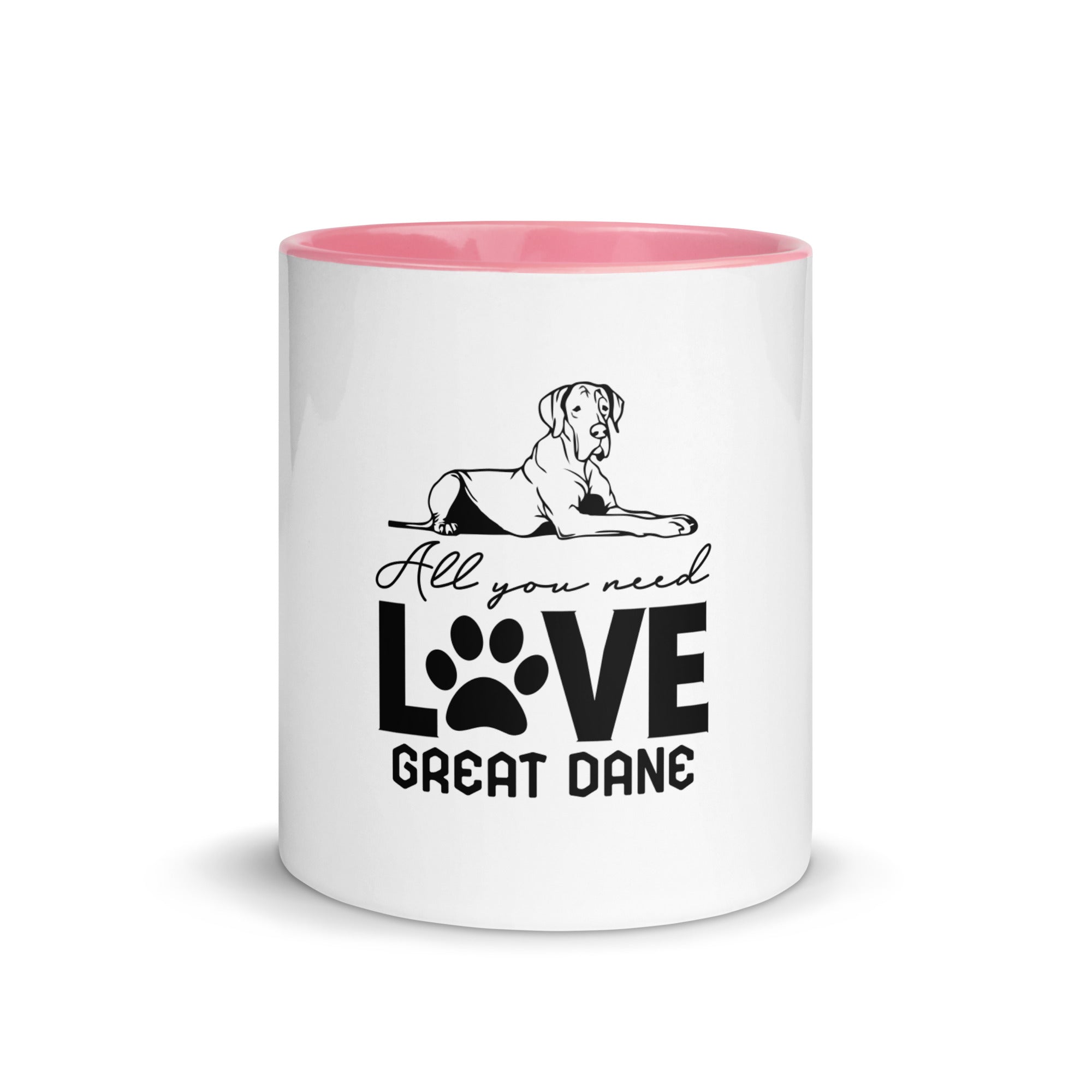 ALL YOU NEED LOVE GREAT DANE - Mug with Color Inside