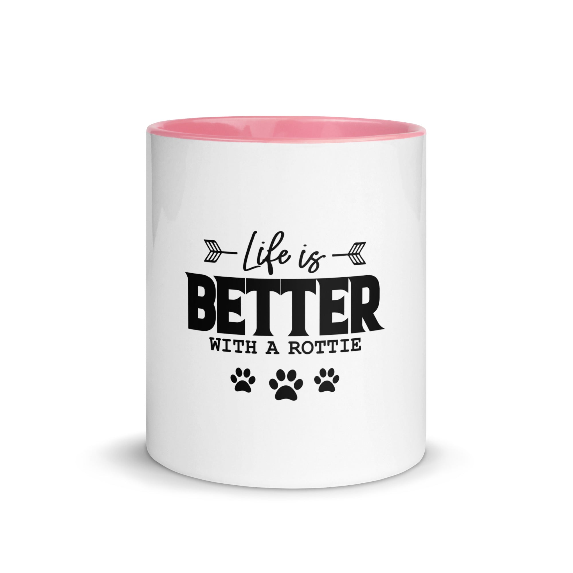 LIFE IS BETTER WITH A ROTTIE - Mug with Color Inside