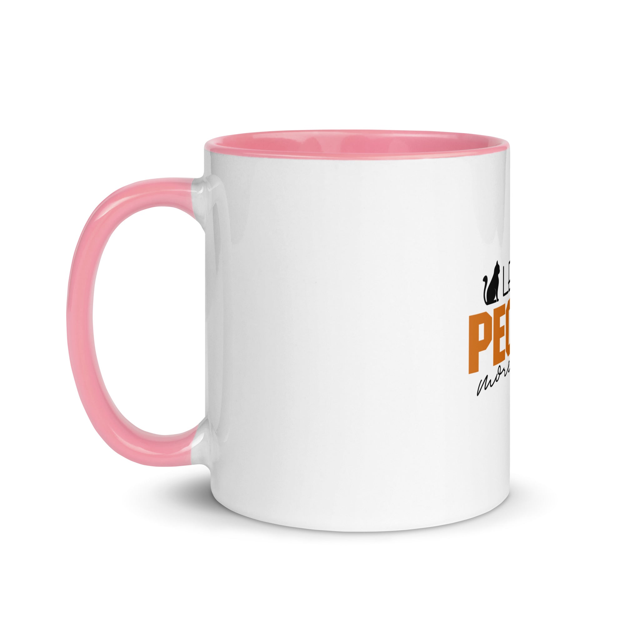 LESS PEOPLE MORE CATS - Mug with Color Inside