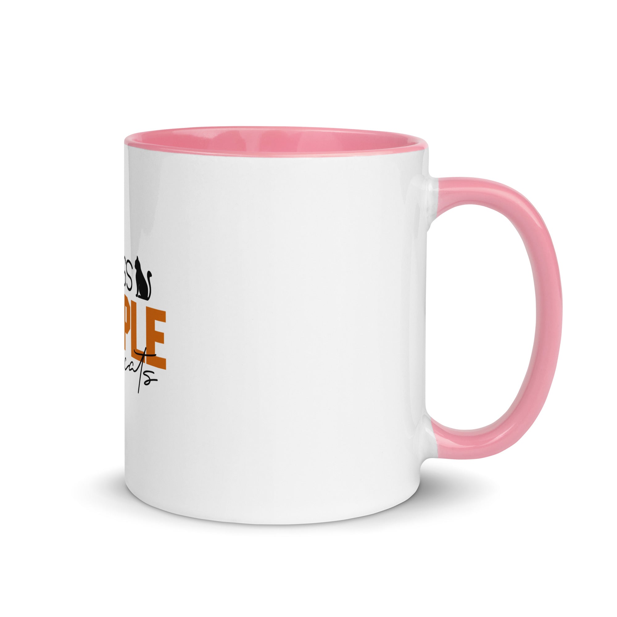 LESS PEOPLE MORE CATS - Mug with Color Inside