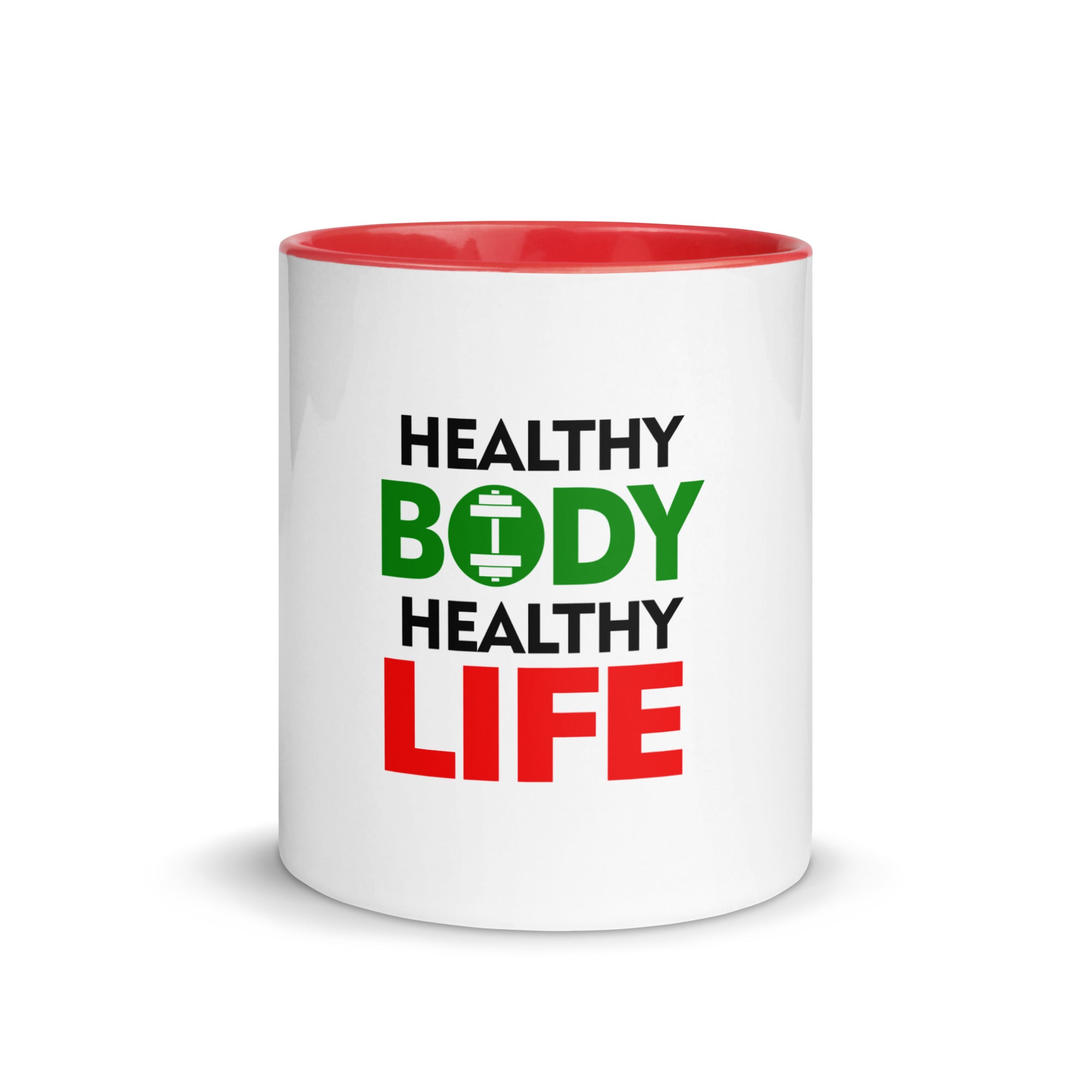 HEALTHY BODY HEALTHY LIFE - Mug with Color Inside