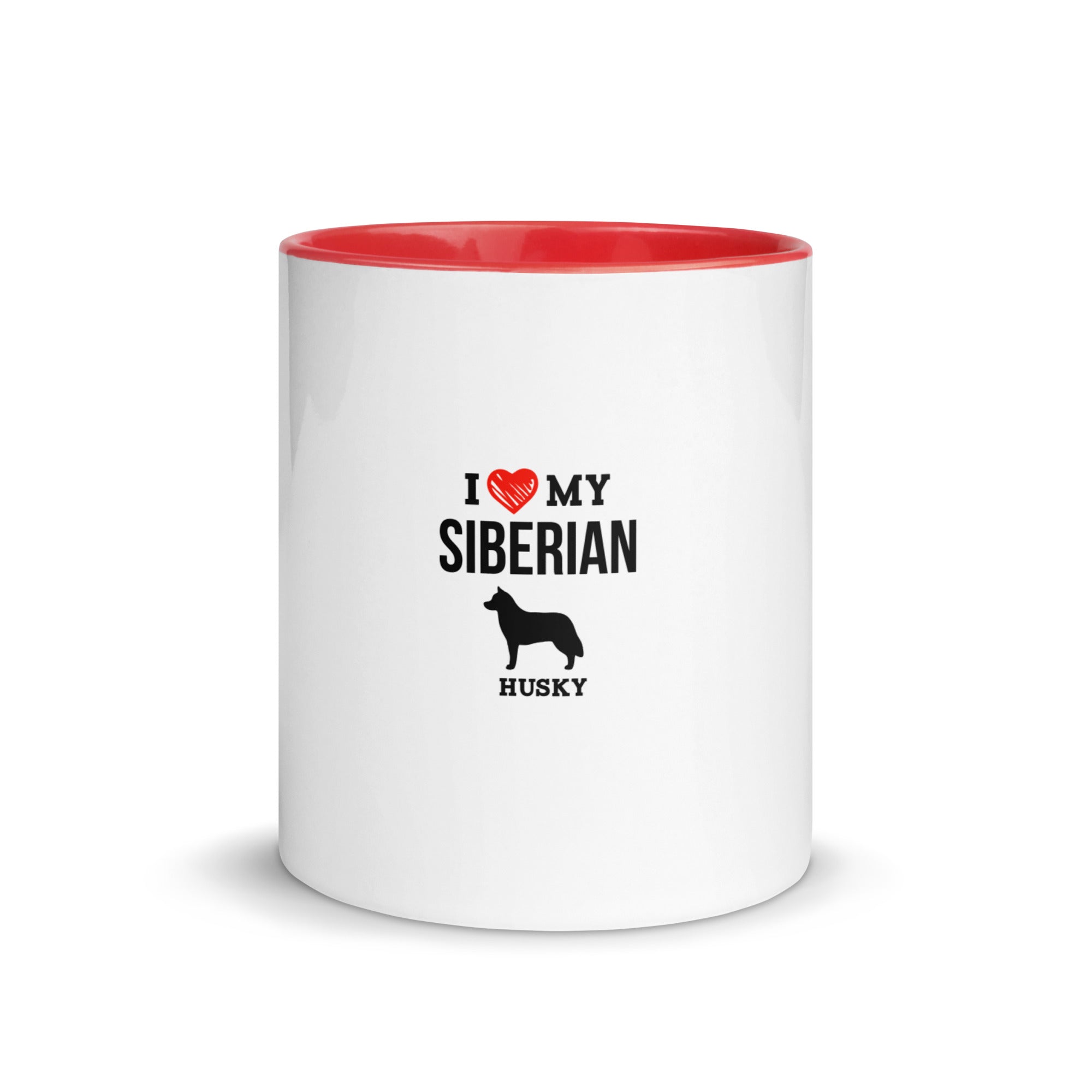 I LOVE MY SIBERIAN HUSKY - Mug with Color Inside