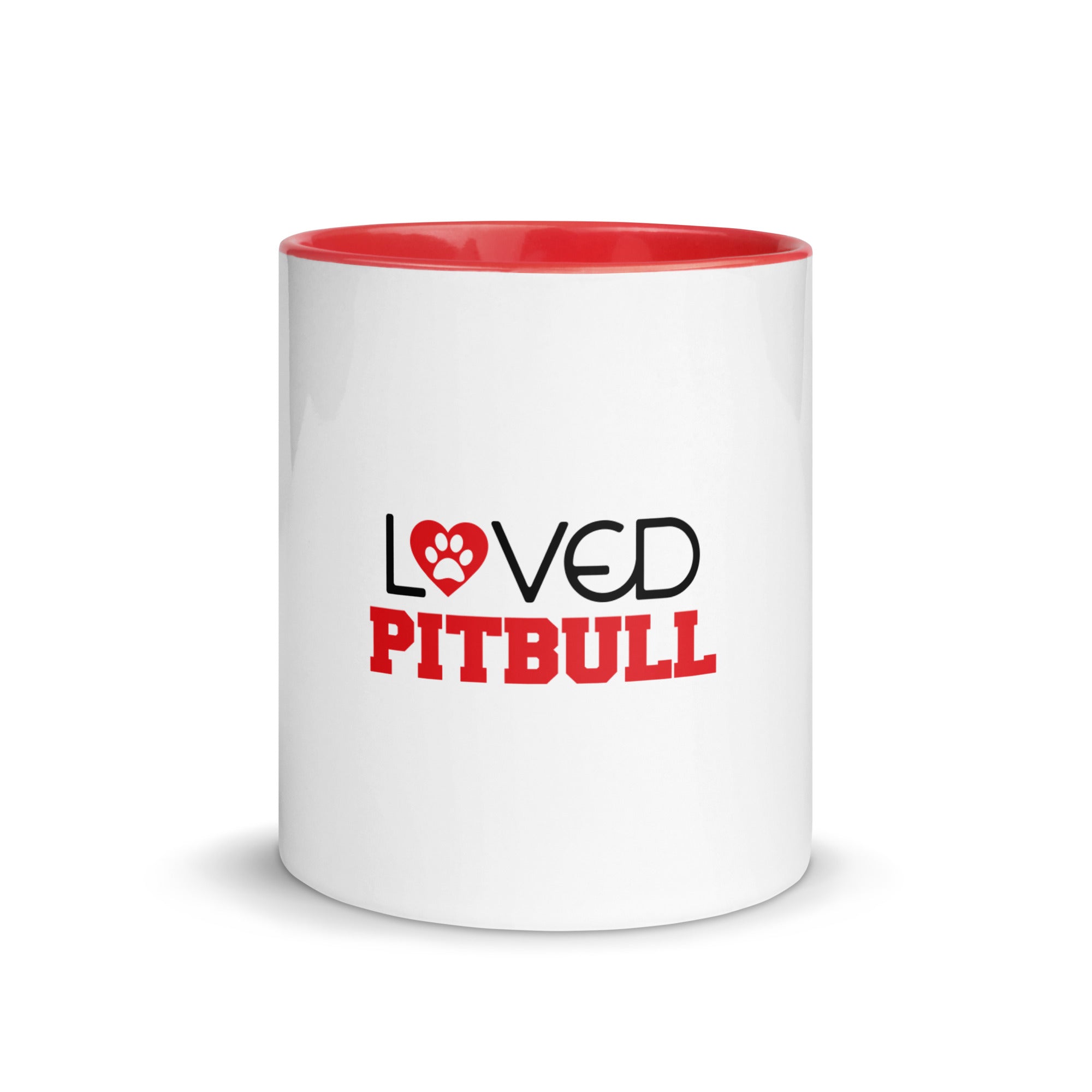 LOVED PITBULL - Mug with Color Inside