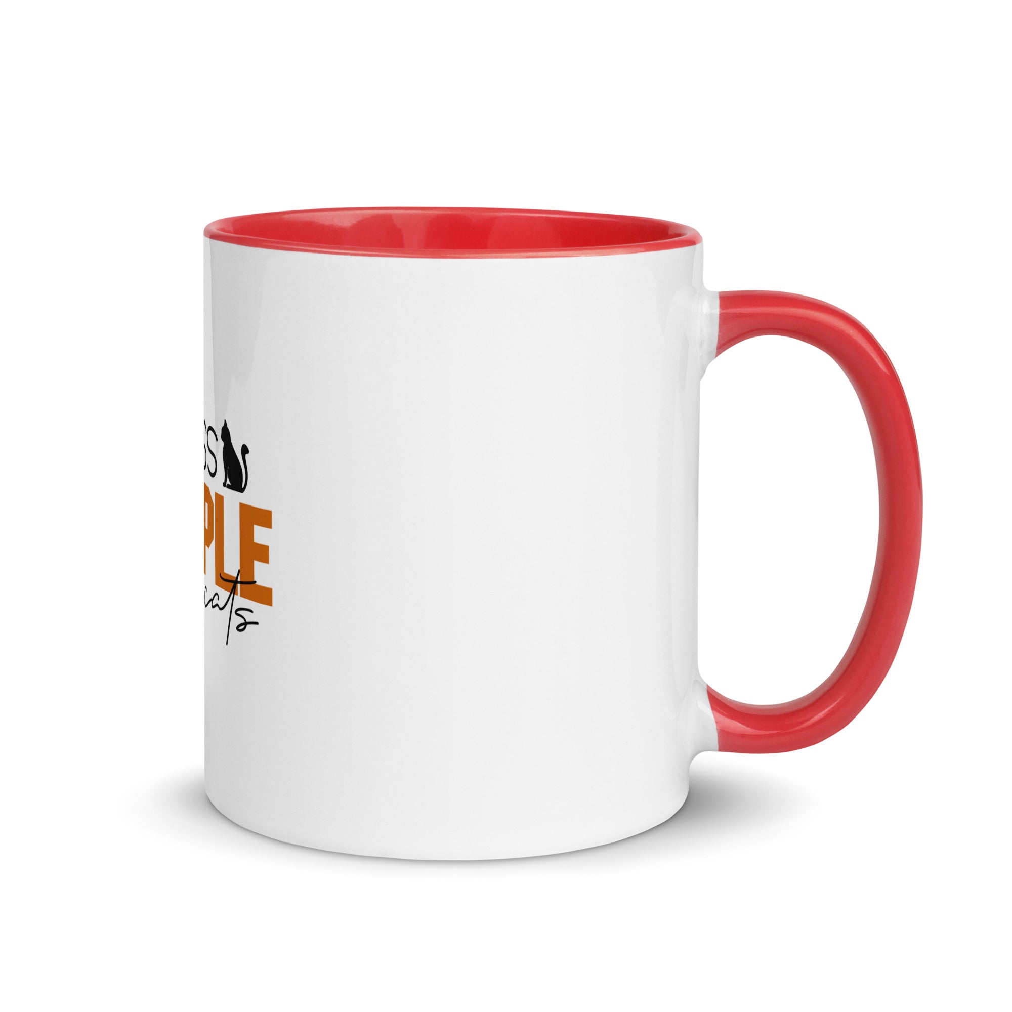 LESS PEOPLE MORE CATS - Mug with Color Inside