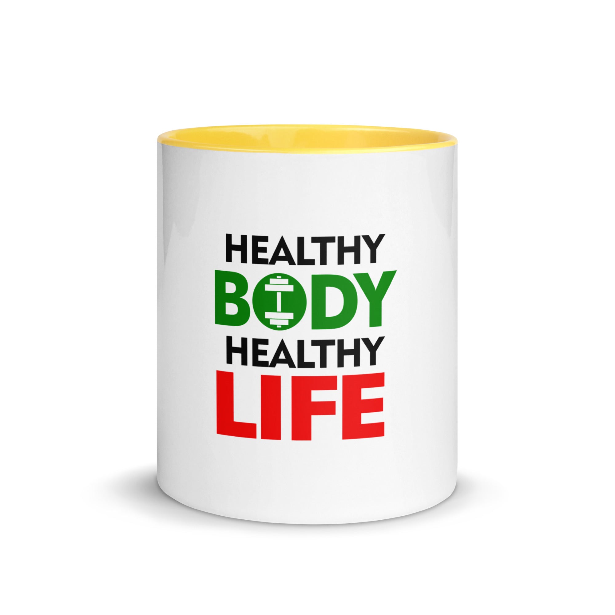 HEALTHY BODY HEALTHY LIFE - Mug with Color Inside