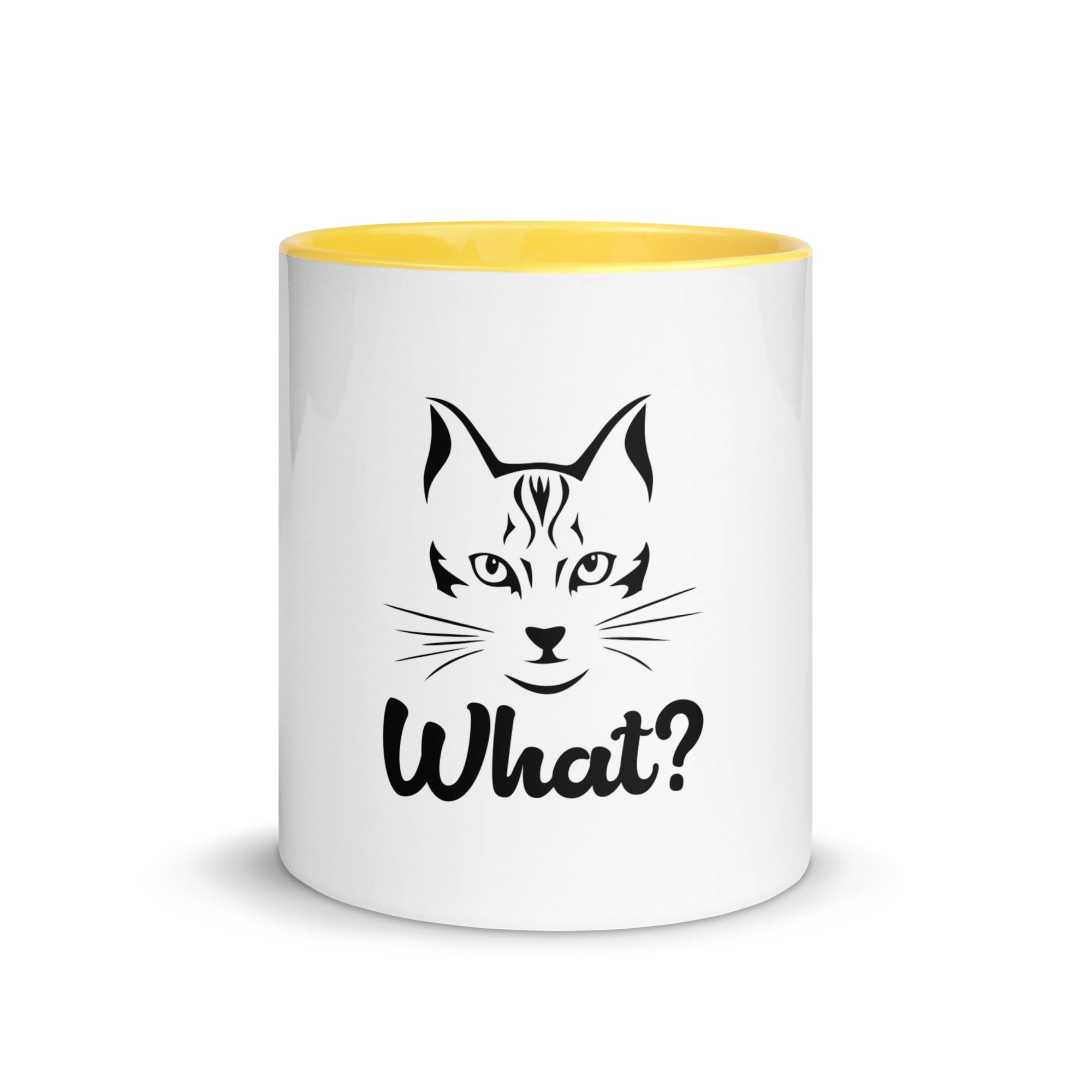 WHAT? - Mug with Color Inside