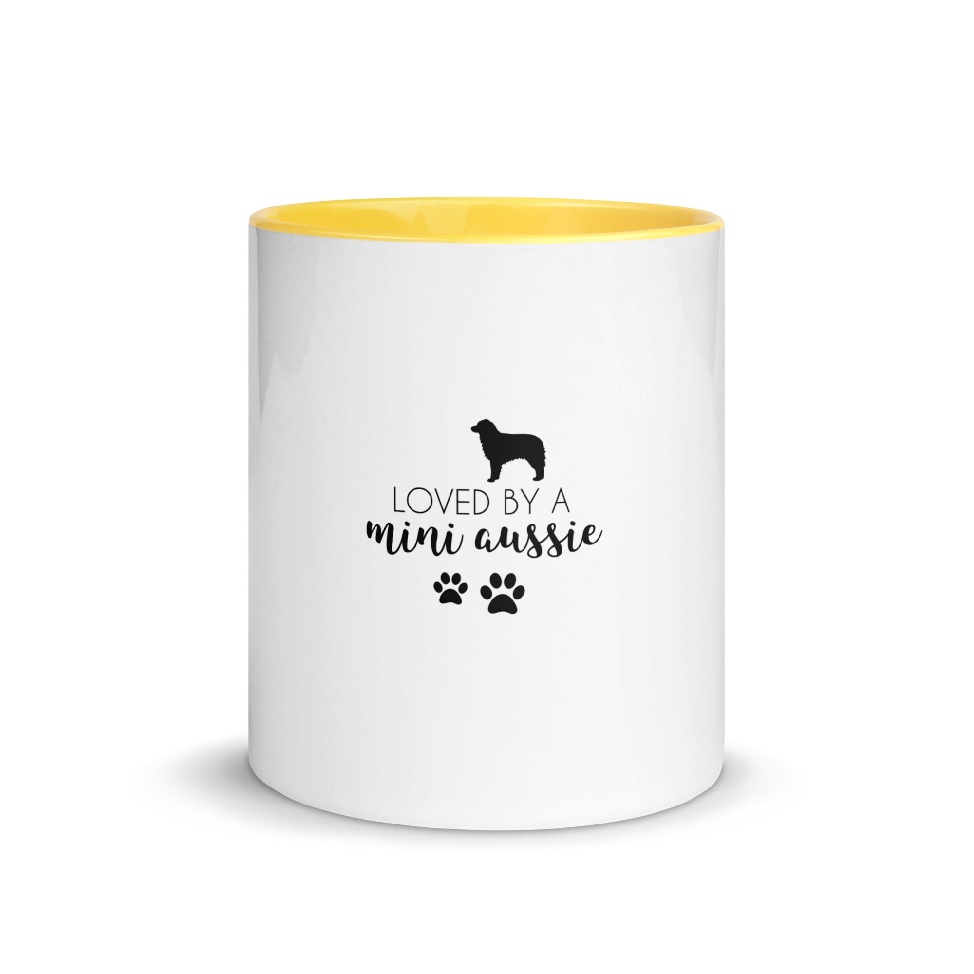 LOVED BY A MINI AUSSIE - Mug with Color Inside