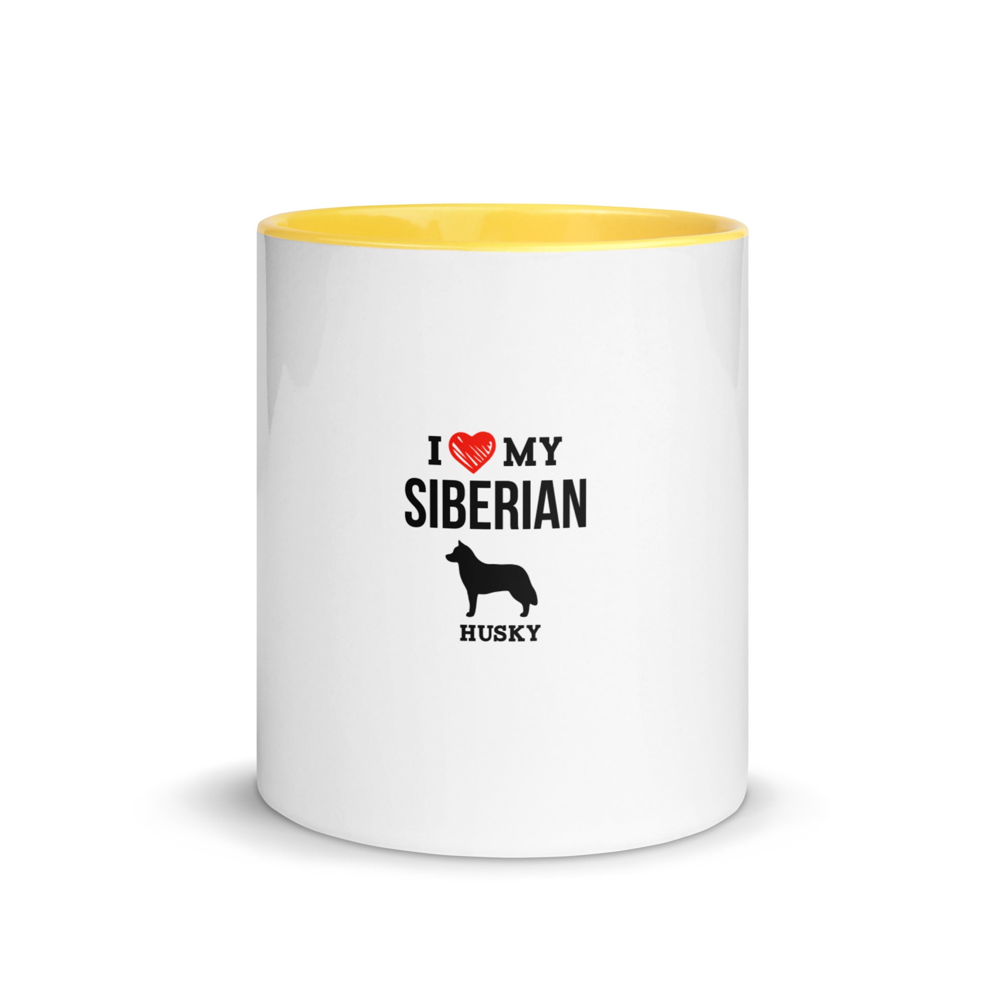 I LOVE MY SIBERIAN HUSKY - Mug with Color Inside