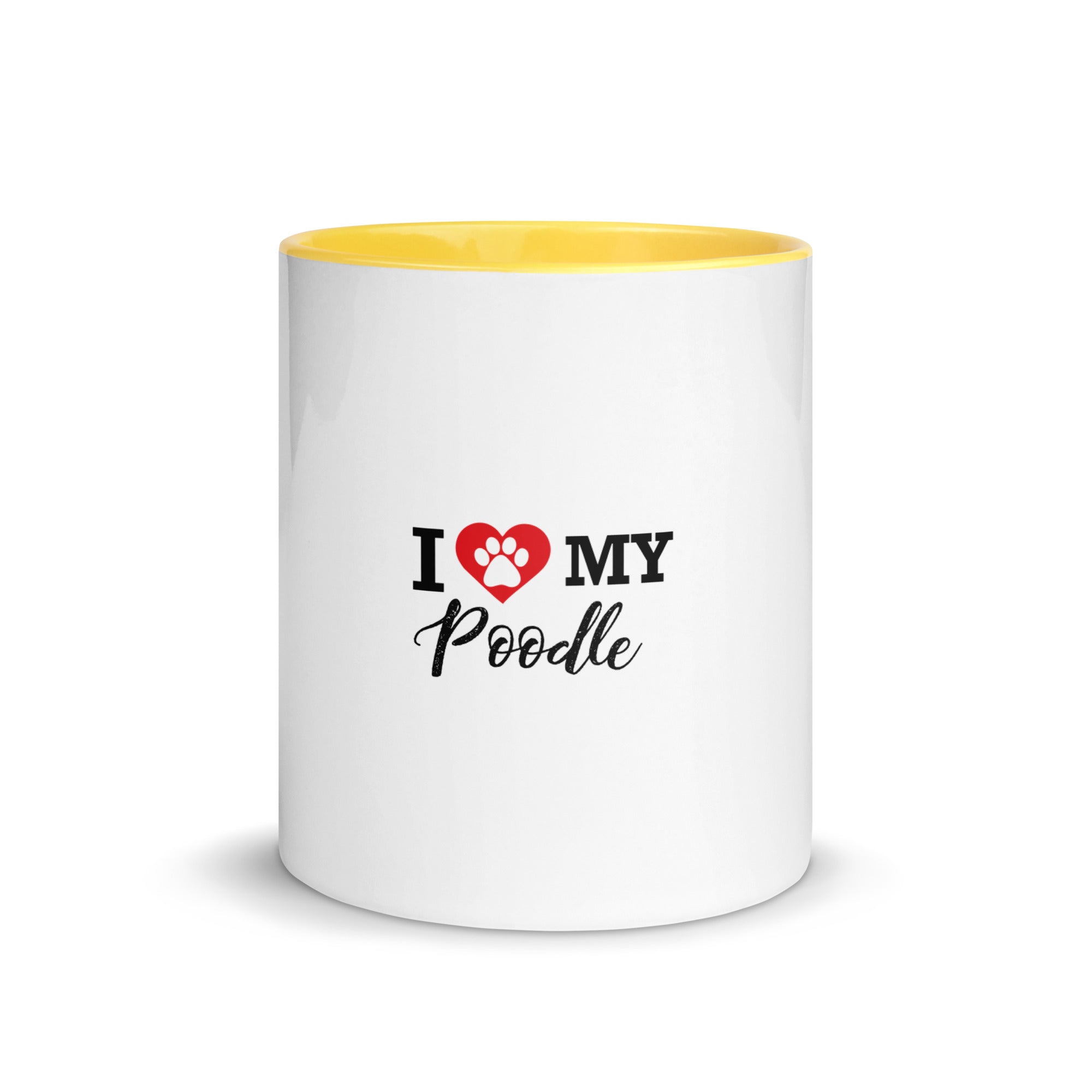 I LOVE MY POODLE - Mug with Color Inside