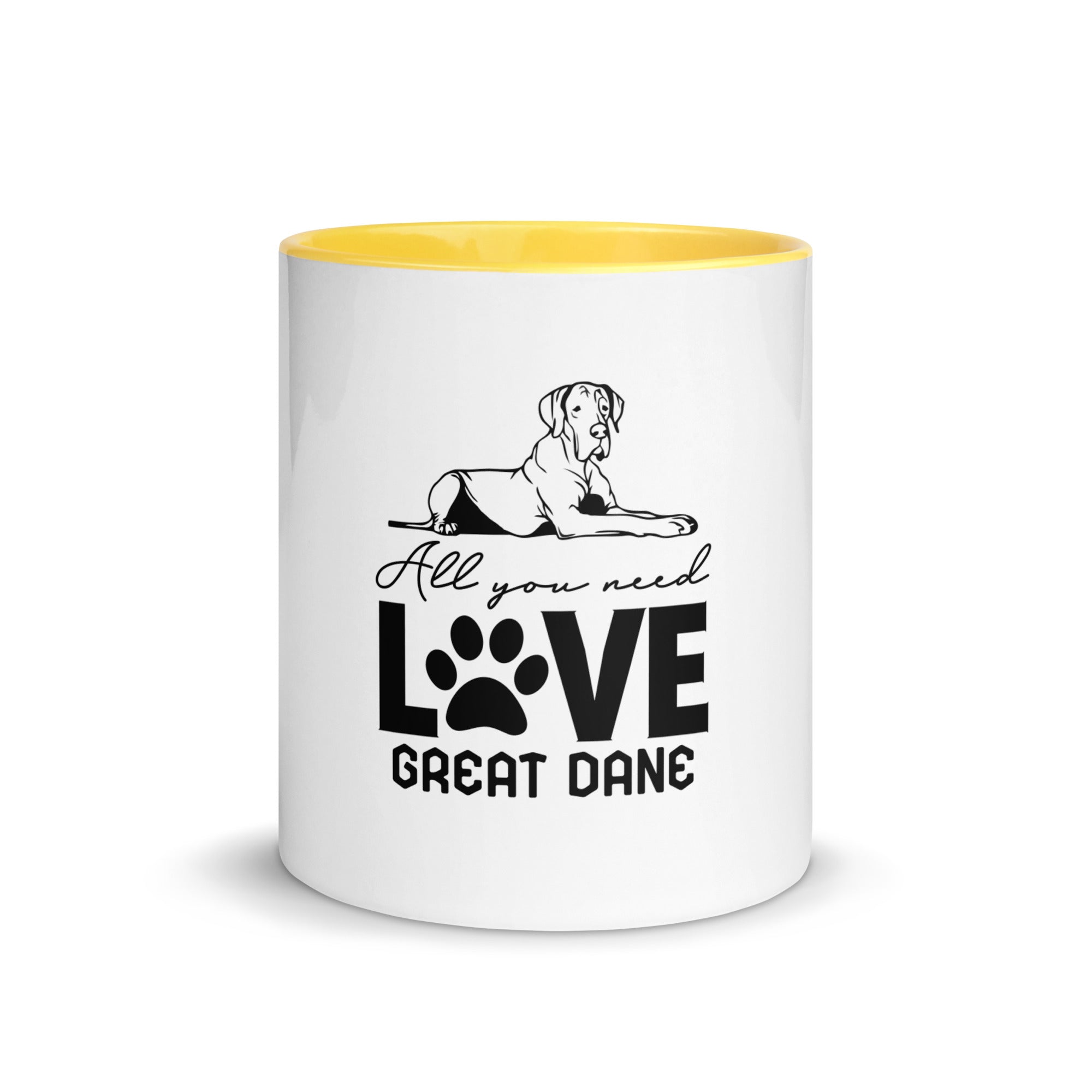 ALL YOU NEED LOVE GREAT DANE - Mug with Color Inside
