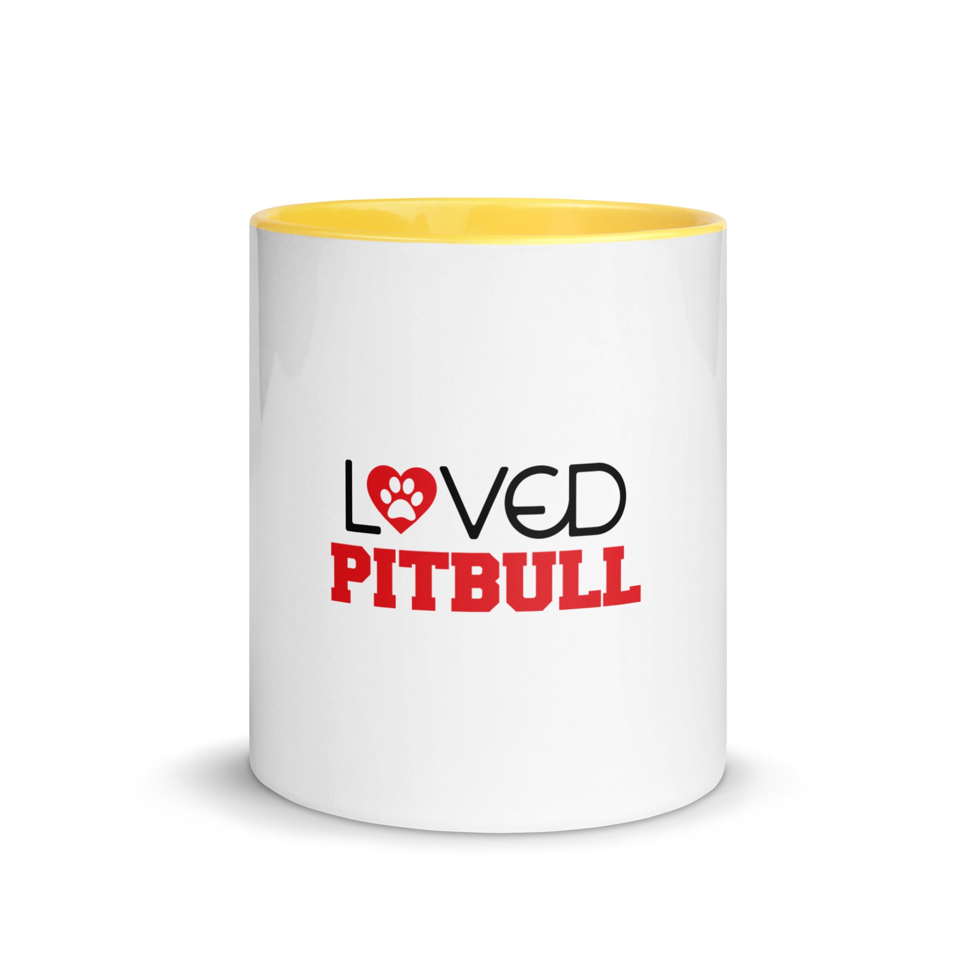 LOVED PITBULL - Mug with Color Inside