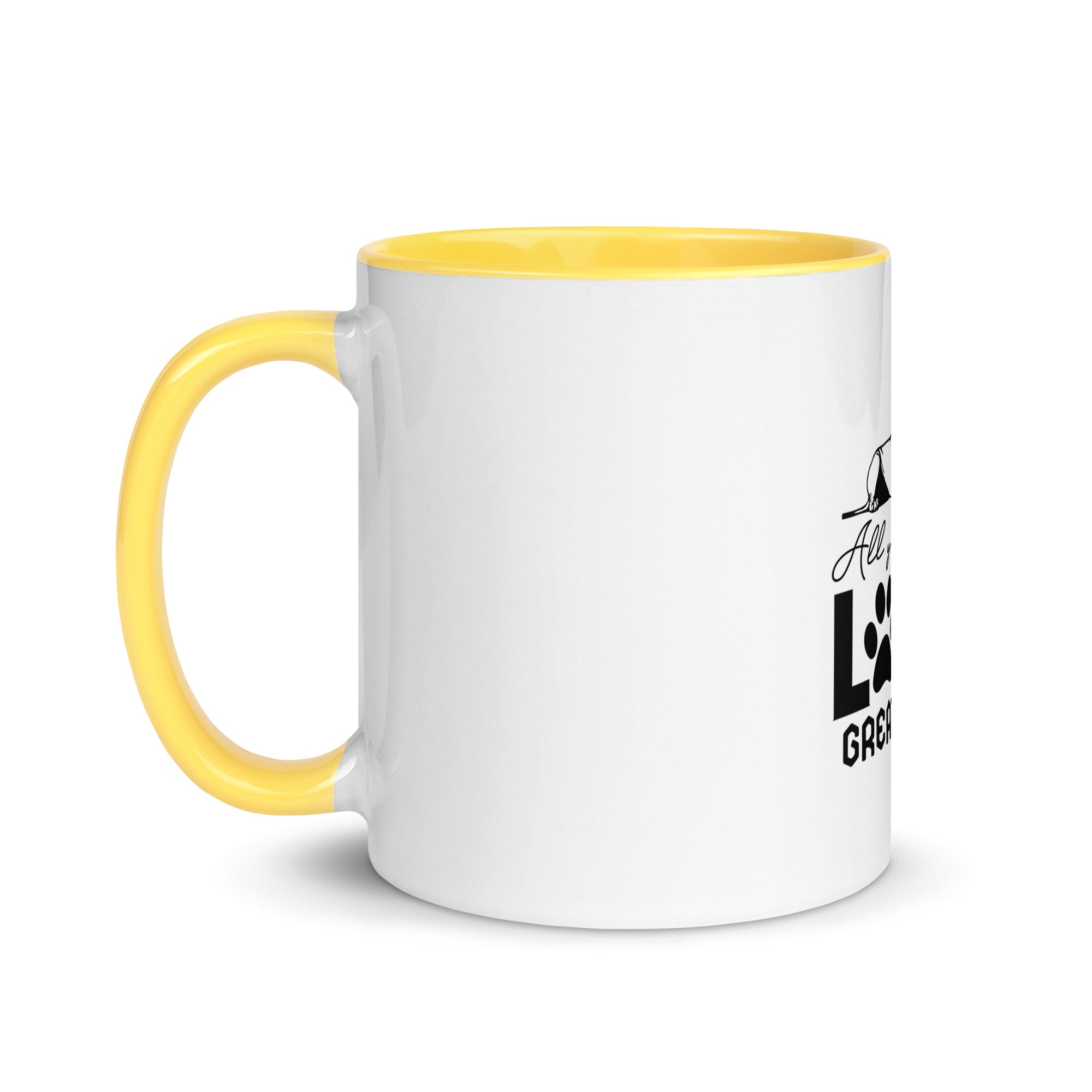 ALL YOU NEED LOVE GREAT DANE - Mug with Color Inside