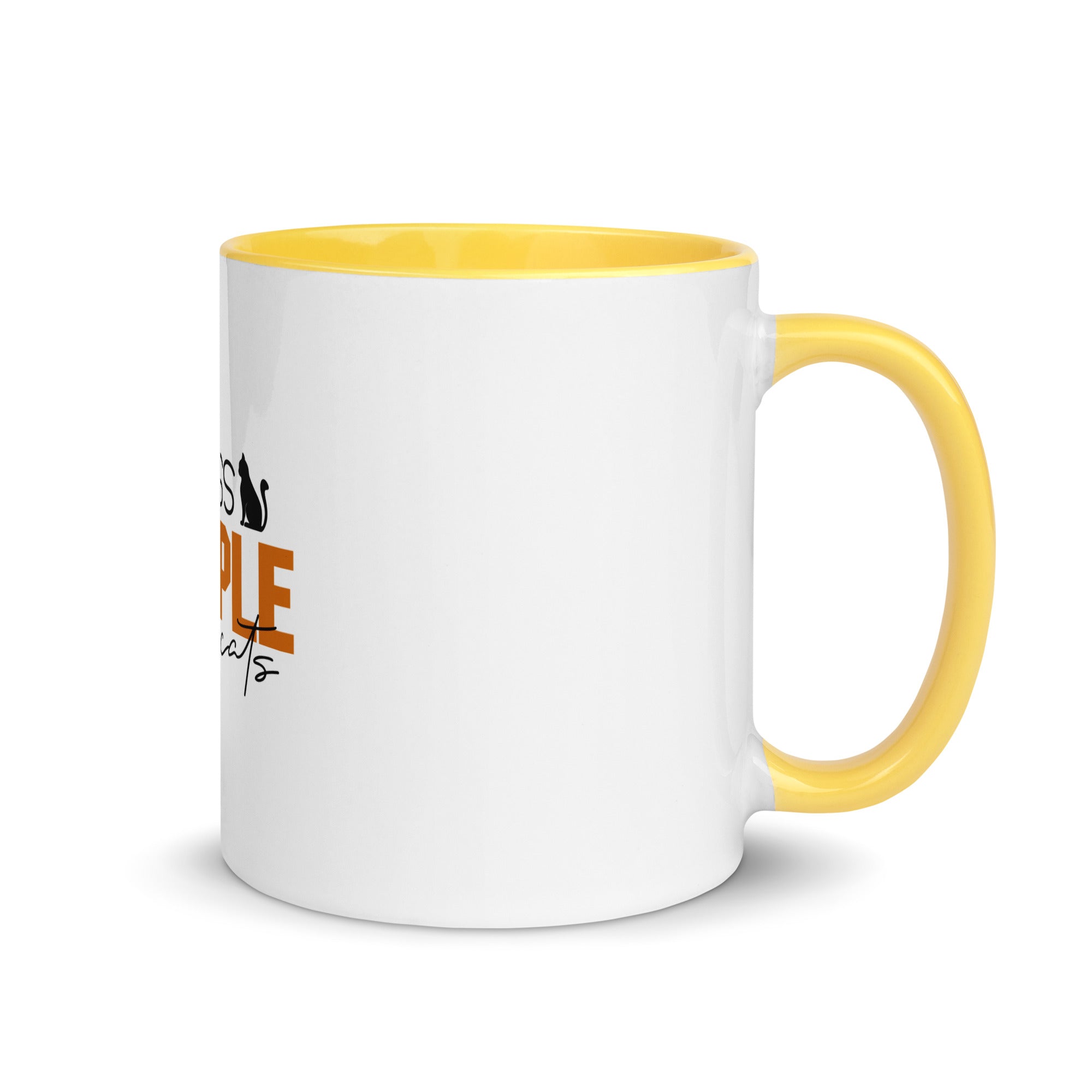 LESS PEOPLE MORE CATS - Mug with Color Inside