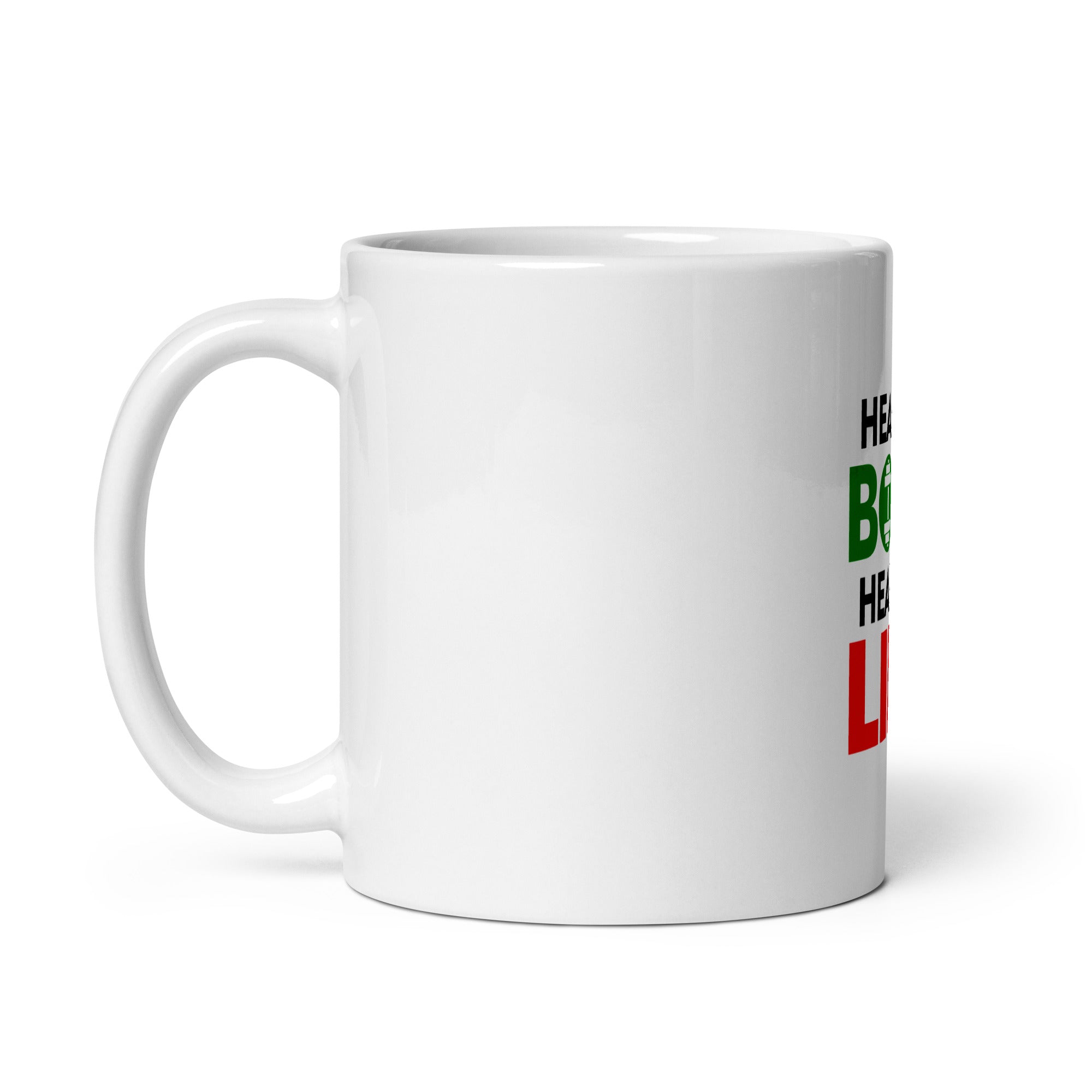 HEALTHY BODY HEALTHY LIFE - White glossy mug