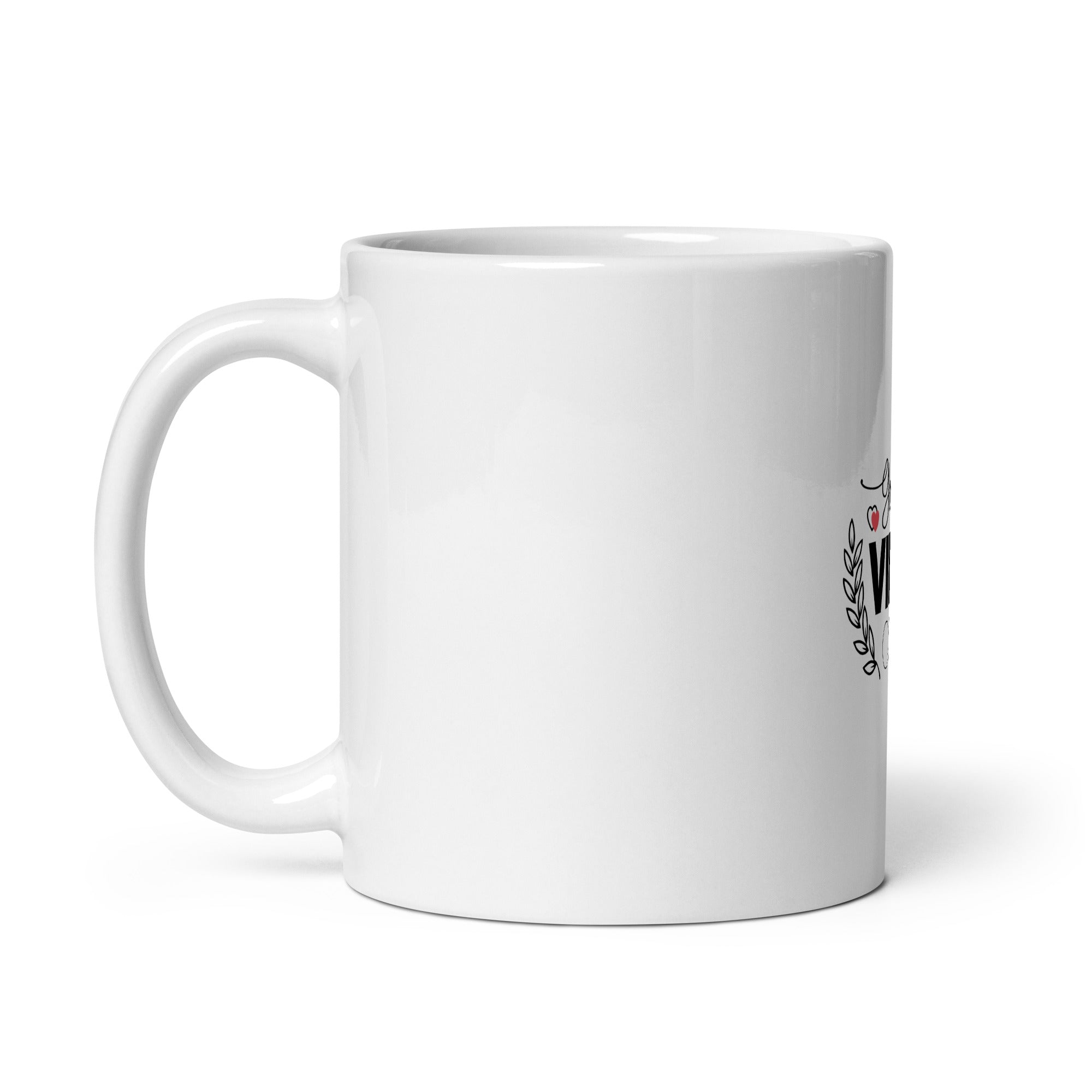 GOOD VIBES ONLY - White glossy mug