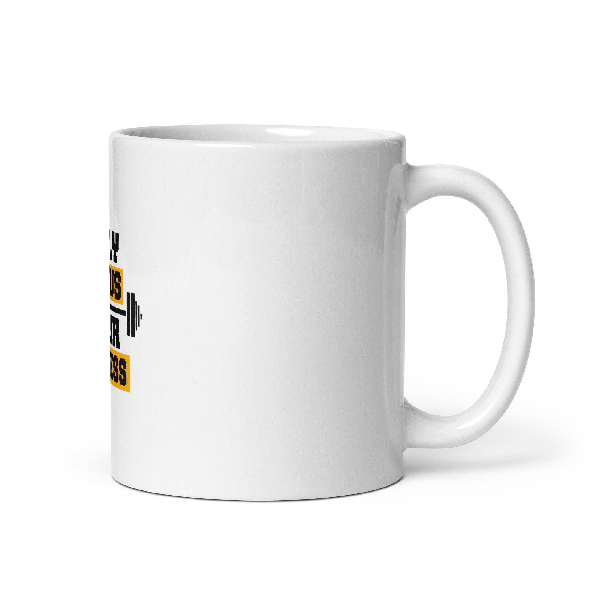 ONLY FOCUS YOUR FITNESS - White glossy mug