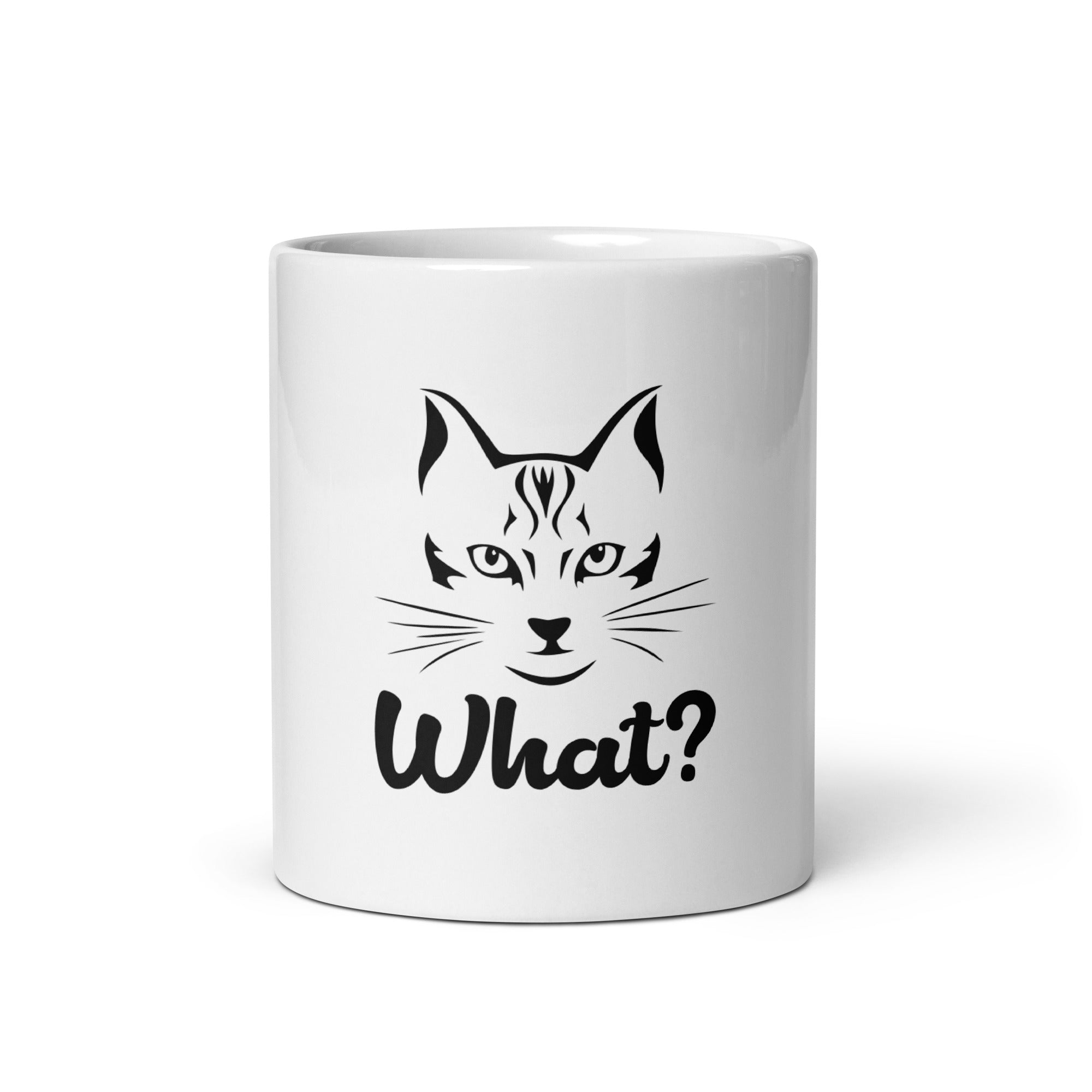 WHAT? - White glossy mug