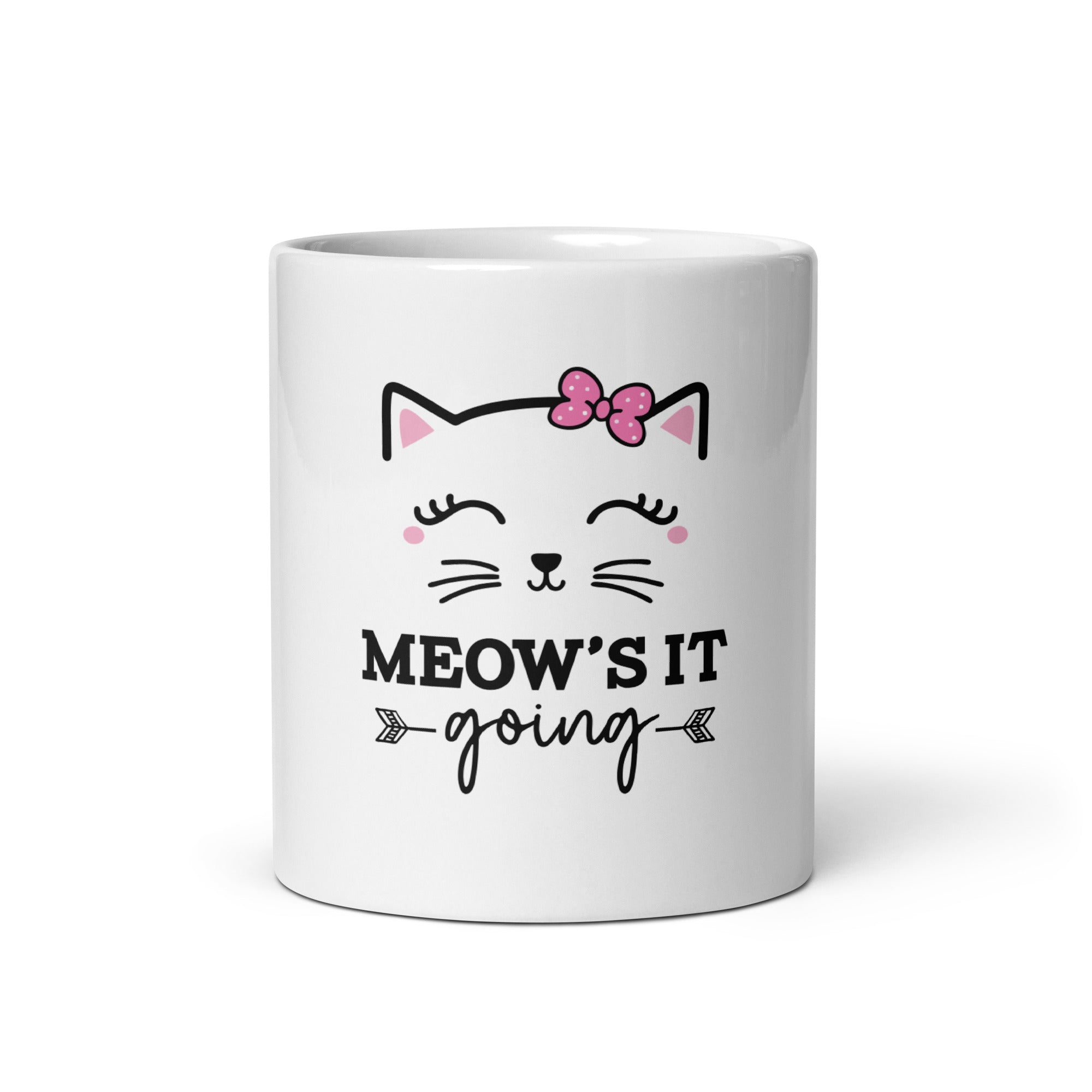 MEOW'S IT GOING - White glossy mug