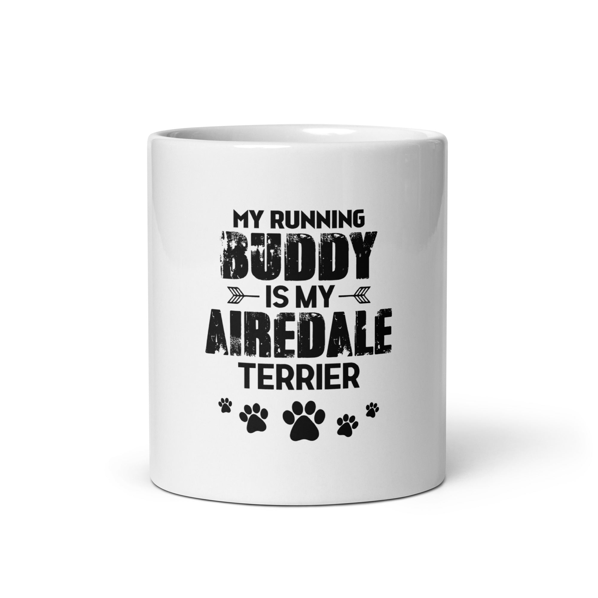AIREDALE TERRIER - White glossy mug