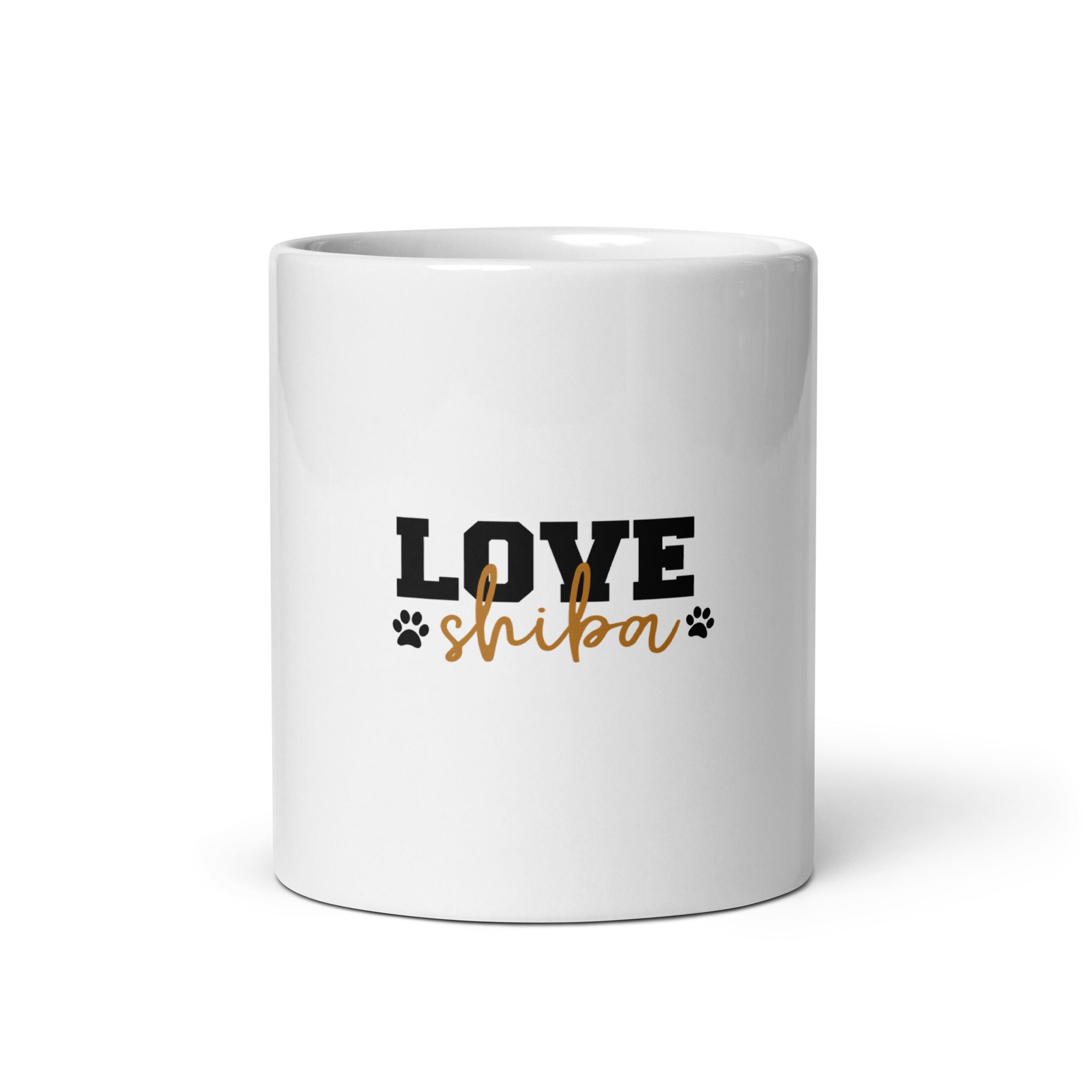 LOVE SHIBA - White glossy mug